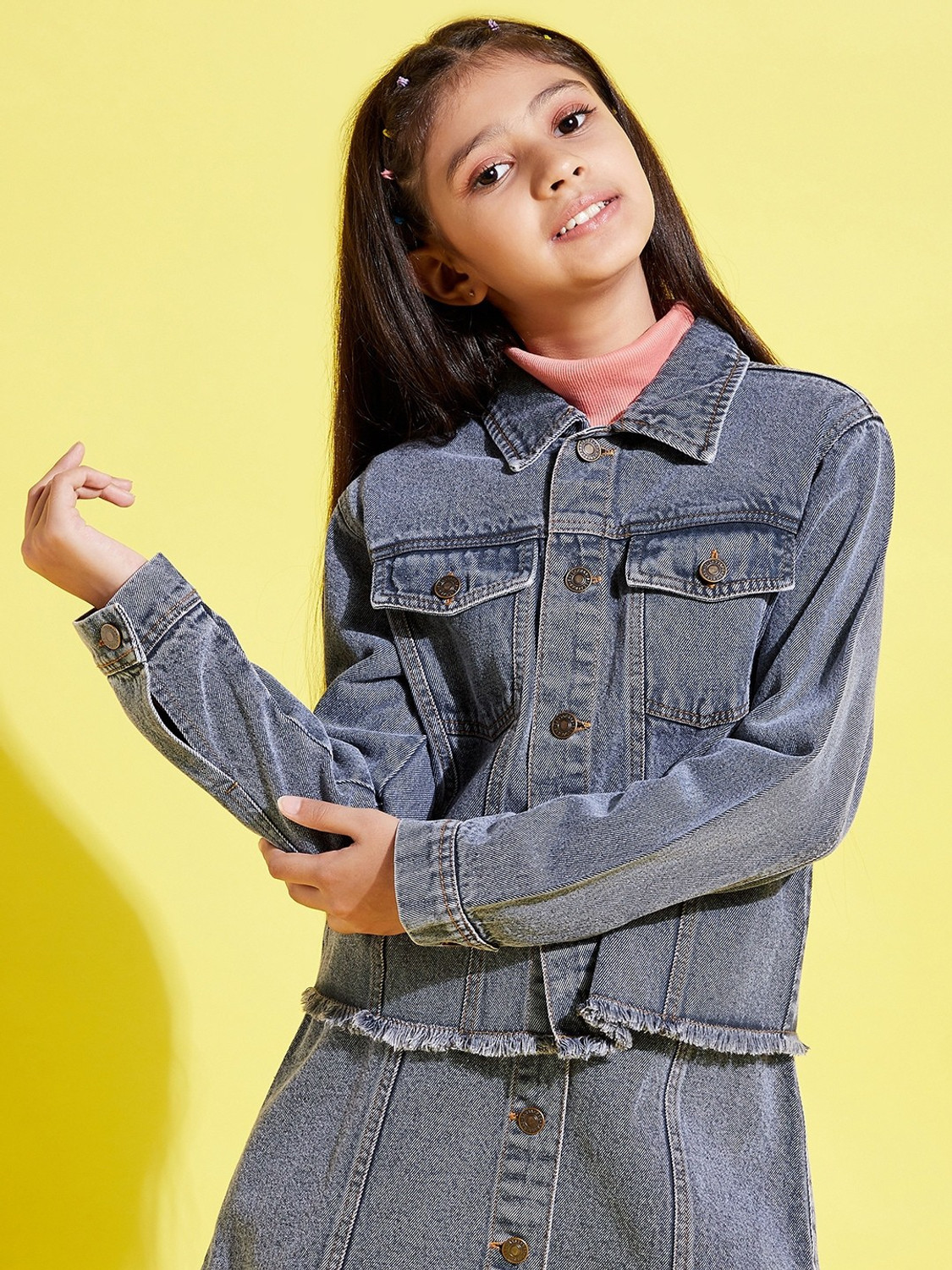 Girls denim jacket price outlet
