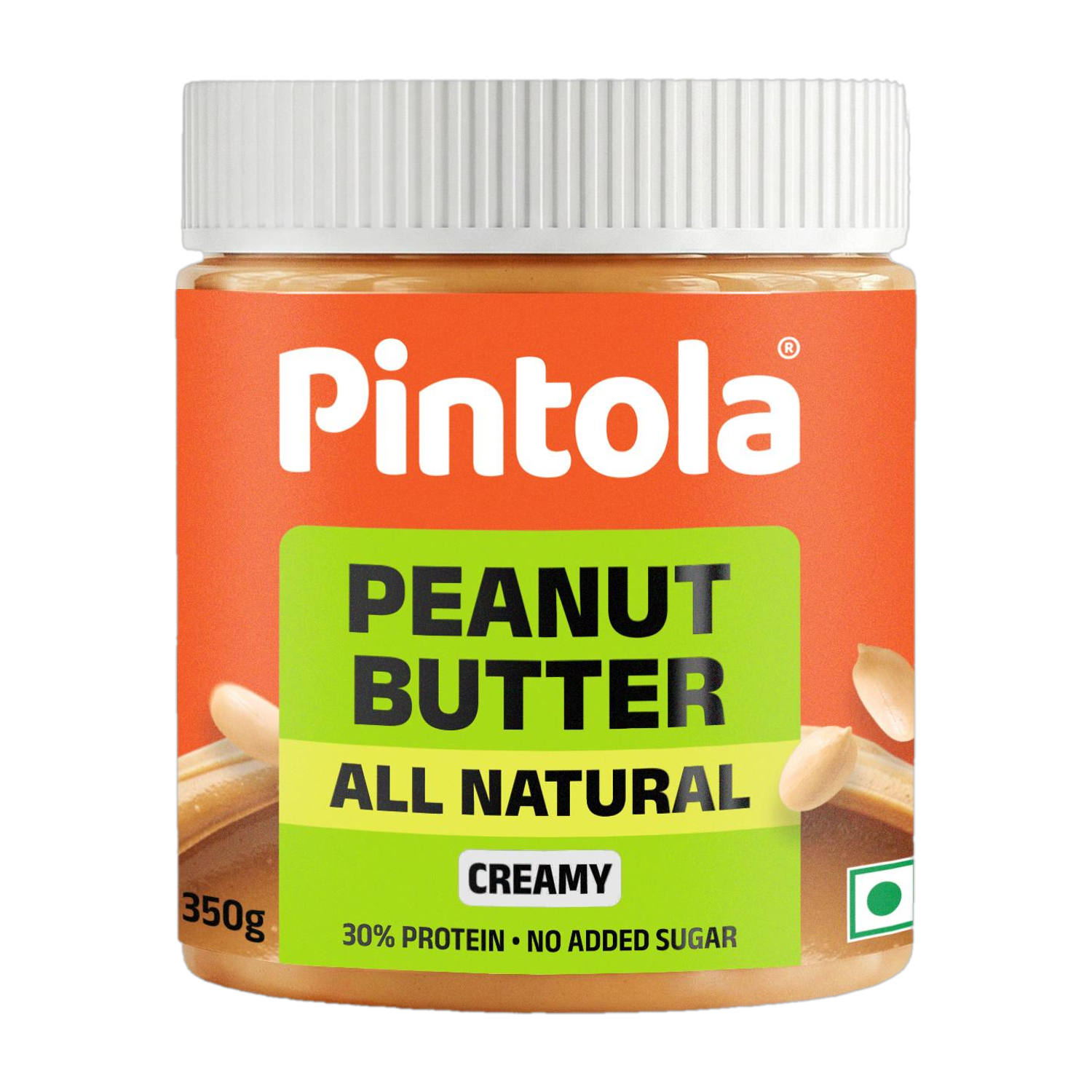 Pintola All Natural Unsweetened Peanut Butter (Creamy) 350 g