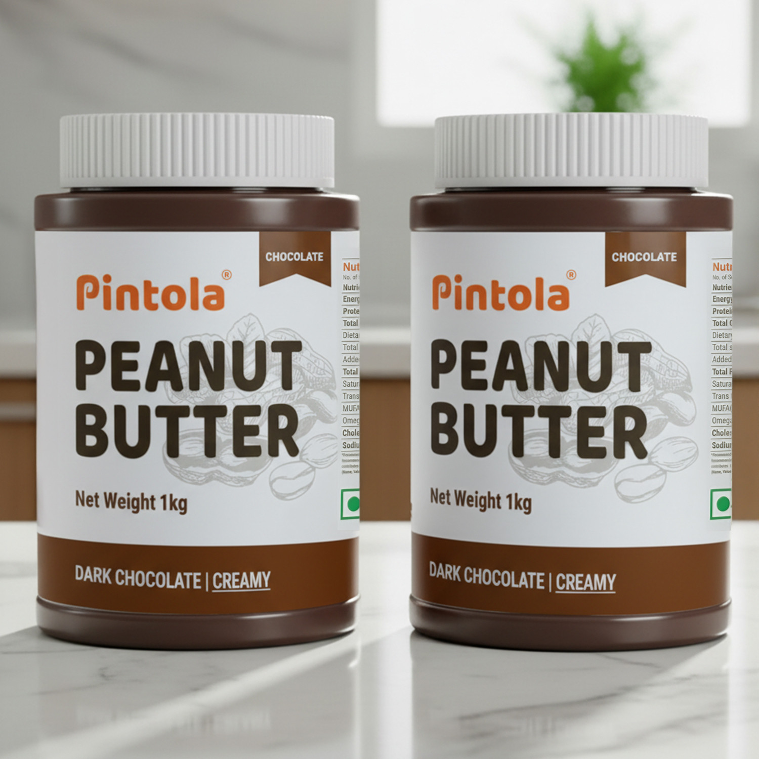 Pintola Choco Peanut Butter (Creamy) Pack Of 2 2 kg