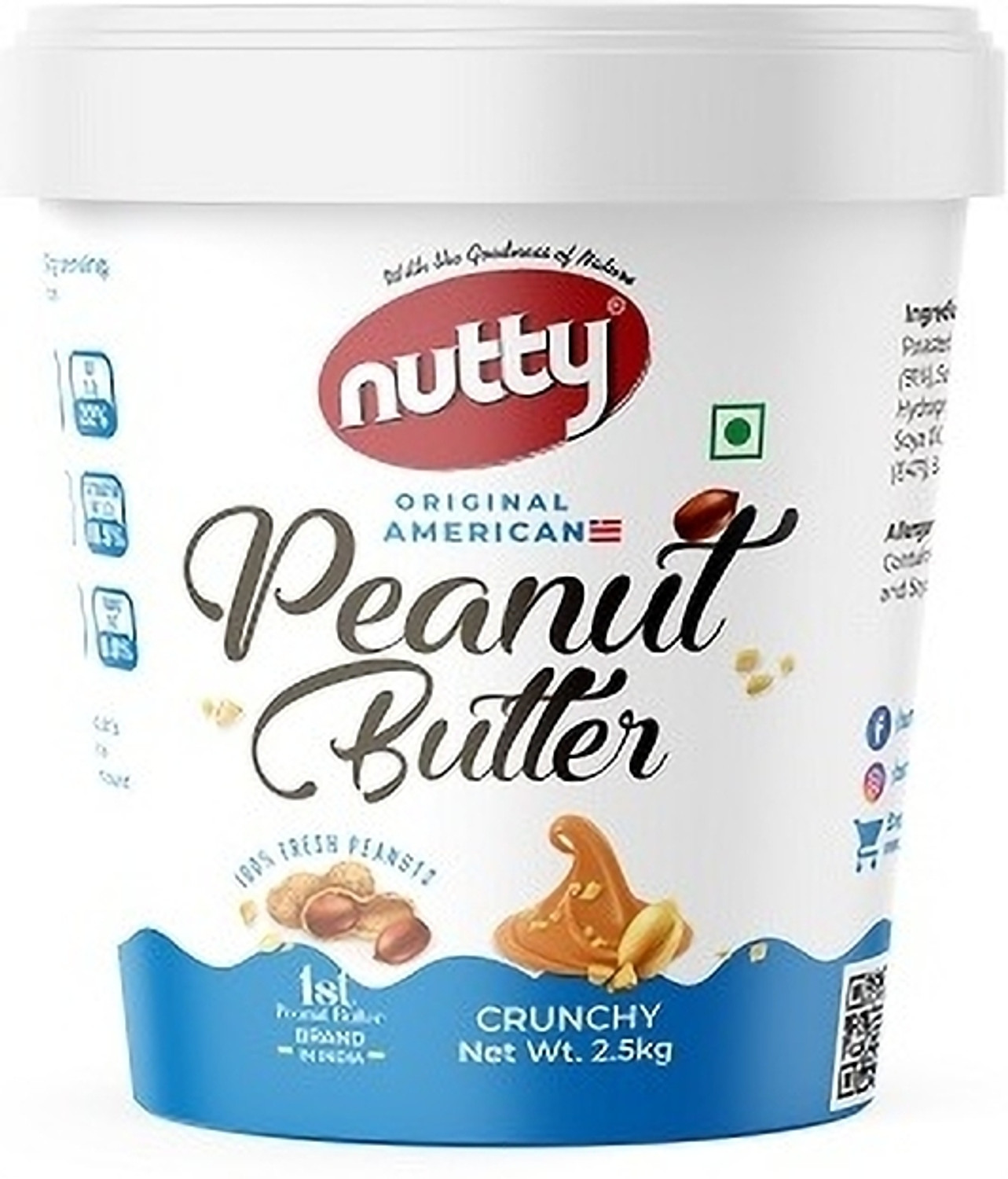 Nutty Peanut Butter Crunchy  2.5Kgs 2.5 kg