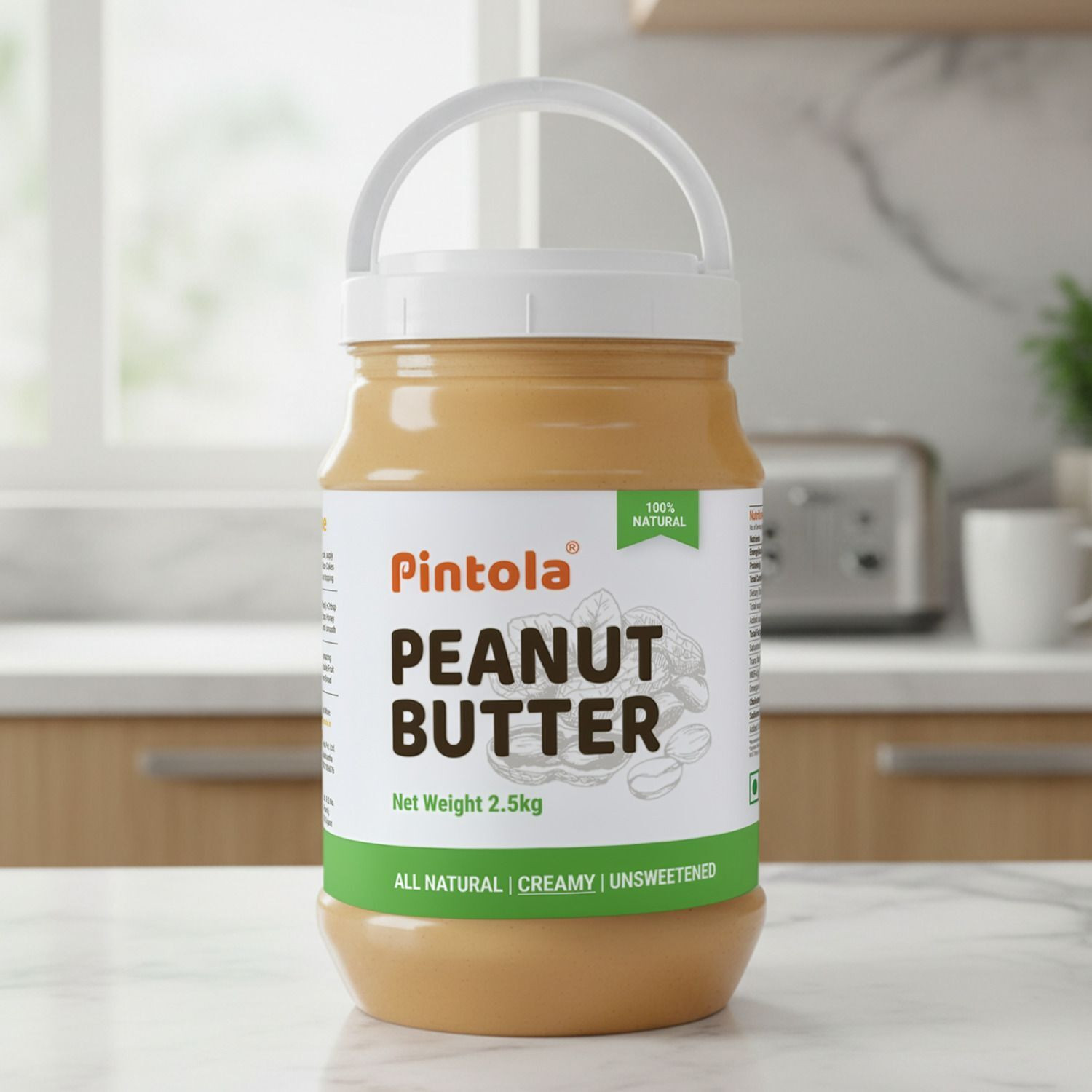 Pintola All Natural Peanut Butter (Creamy) 2.5 kg