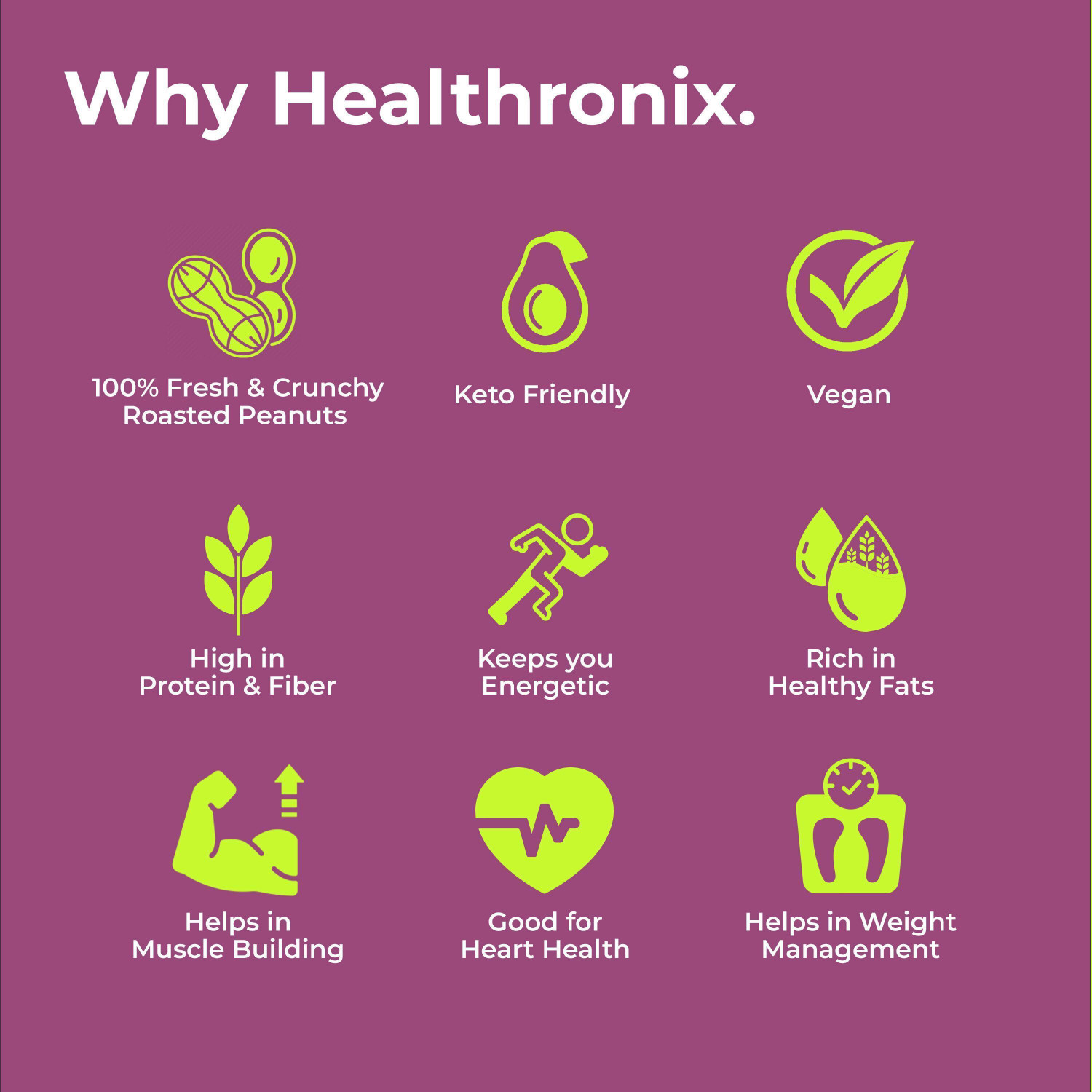 Image of Healthronix Natural Crunchy Peanut Butter, 340 g (0.34 kg)