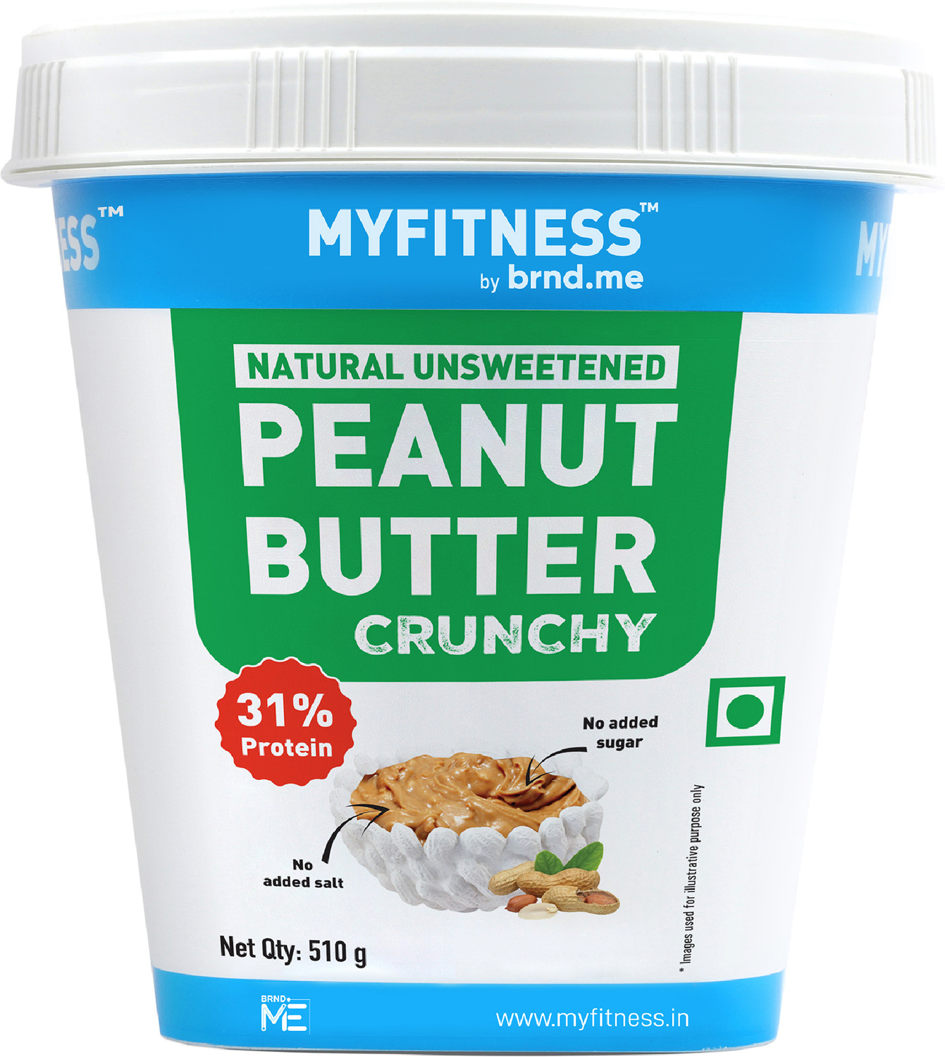 MyFitness All Natural Crunchy Peanut Butter (510g)