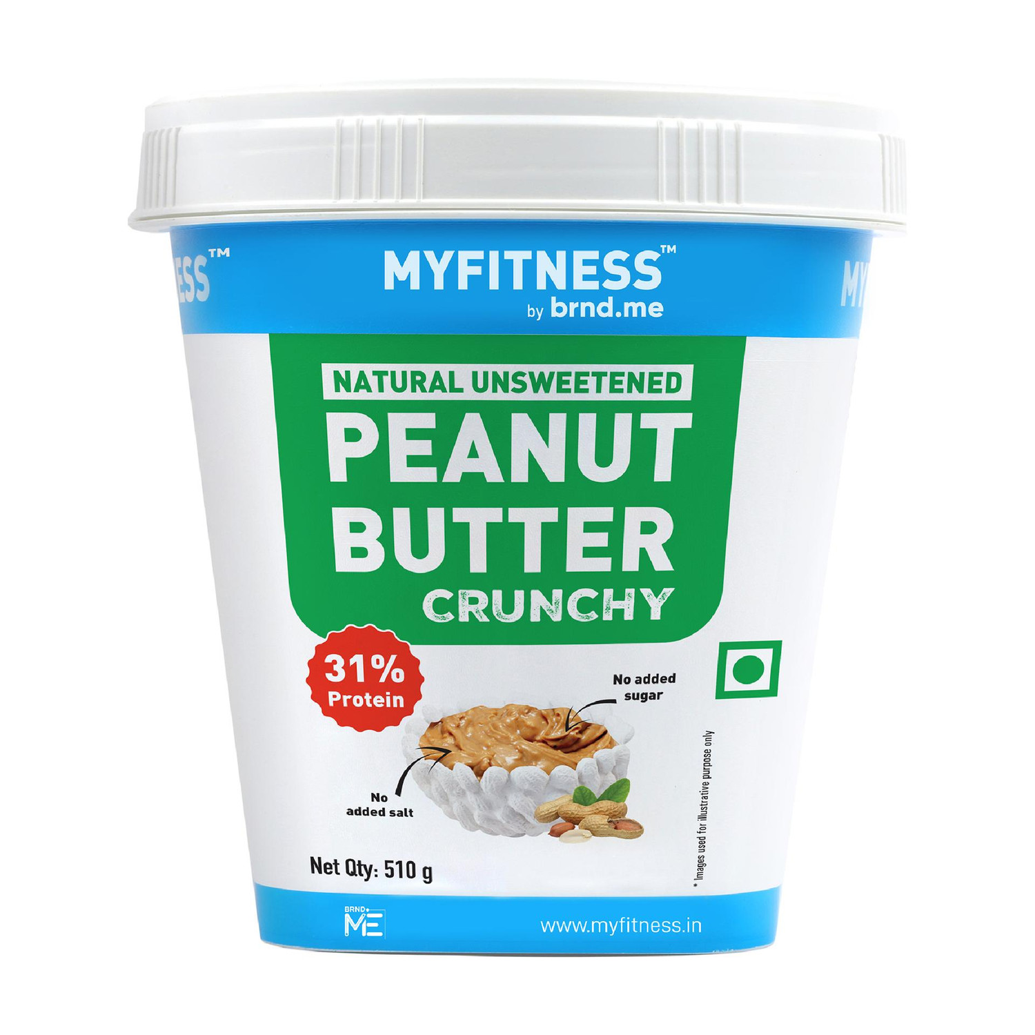 Image of Healthronix Natural Crunchy Peanut Butter, 340 g (0.34 kg)