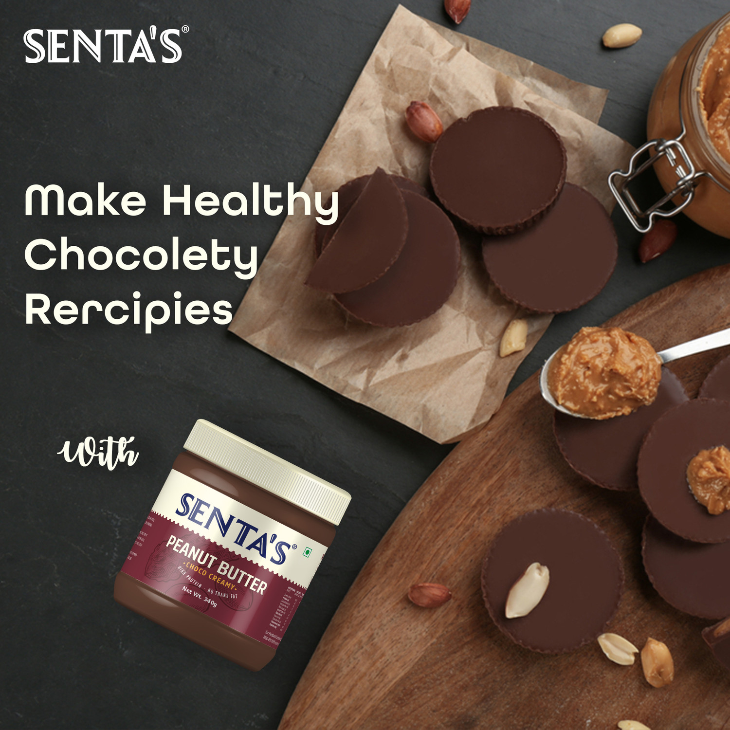 Image of SENTA'S Chocolate Creamy Peanut Butter 340 g