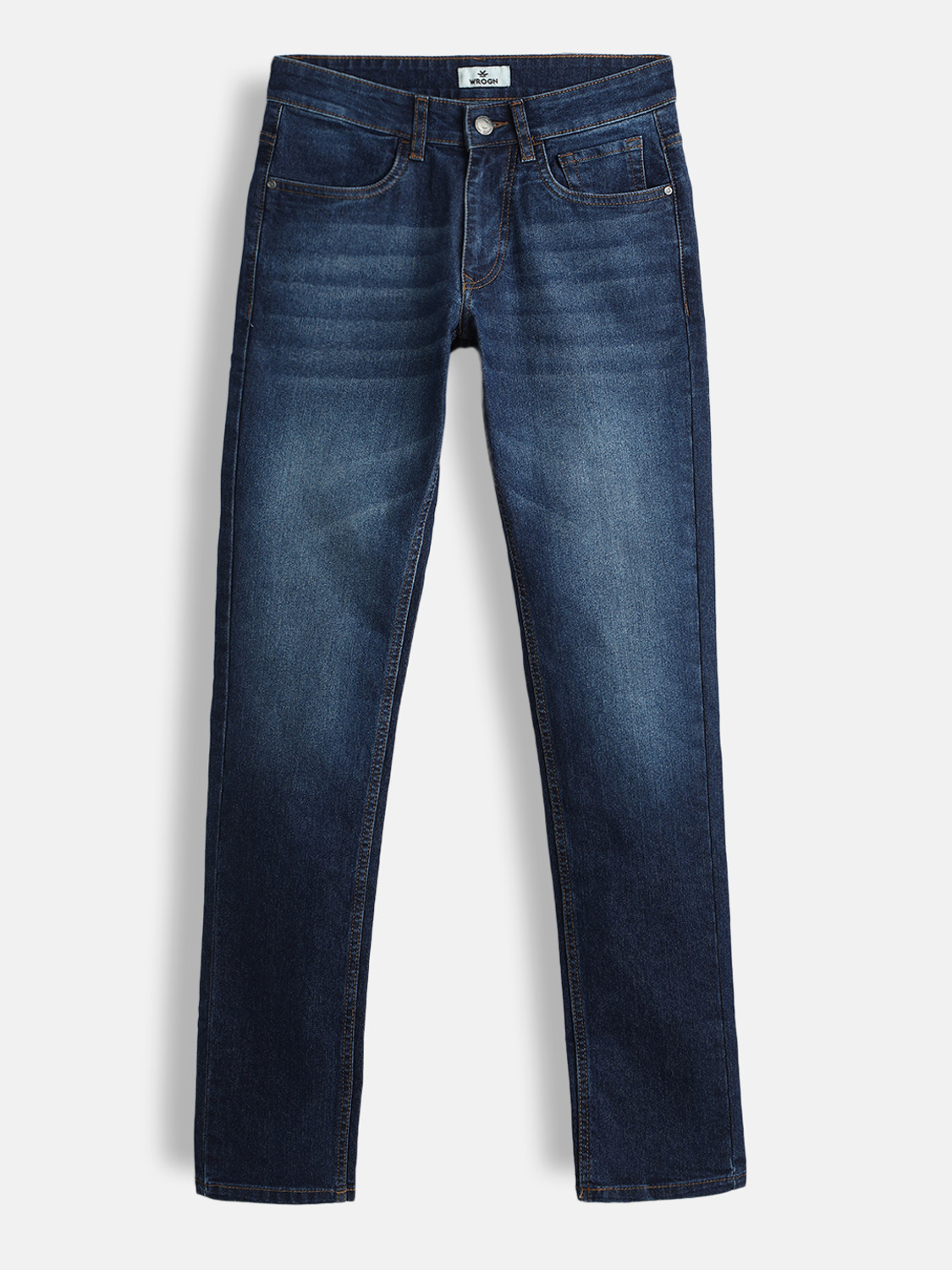 Image of MUFTI Men Slim Mid Rise Blue Jeans