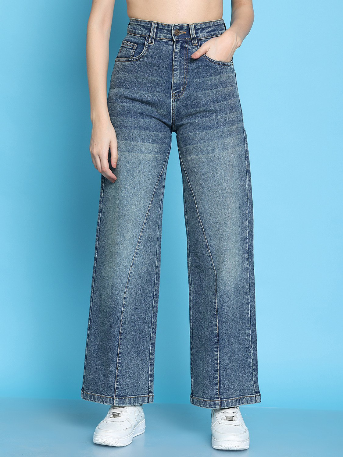 Image of Zuya Women Regular High Rise Blue Jeans