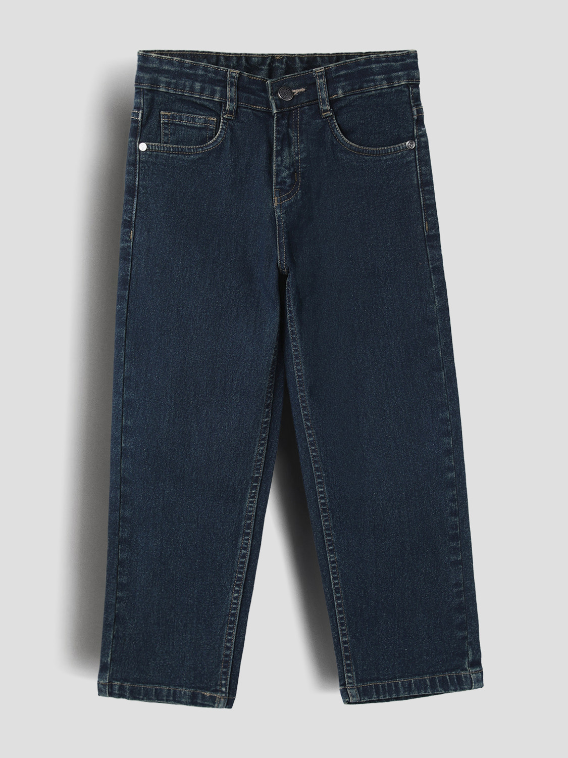 Image of ARTVISION Boys Loose Fit Mid Rise Dark Grey Jeans
