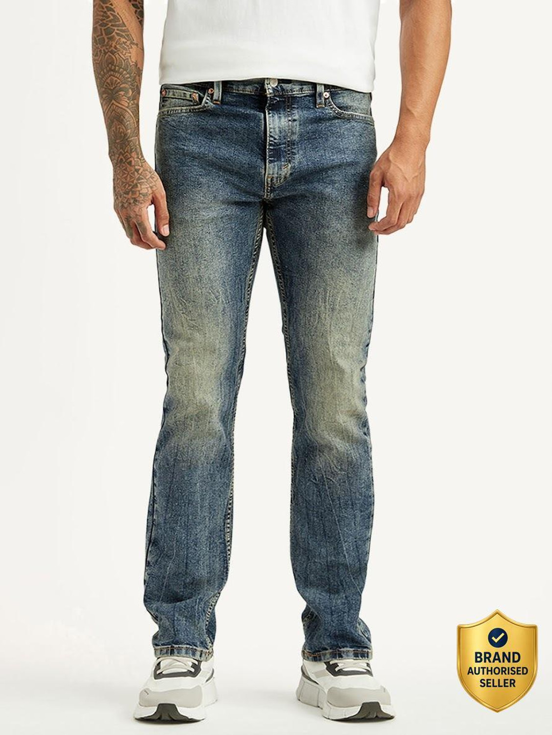 levi s straight fit men blue jeans