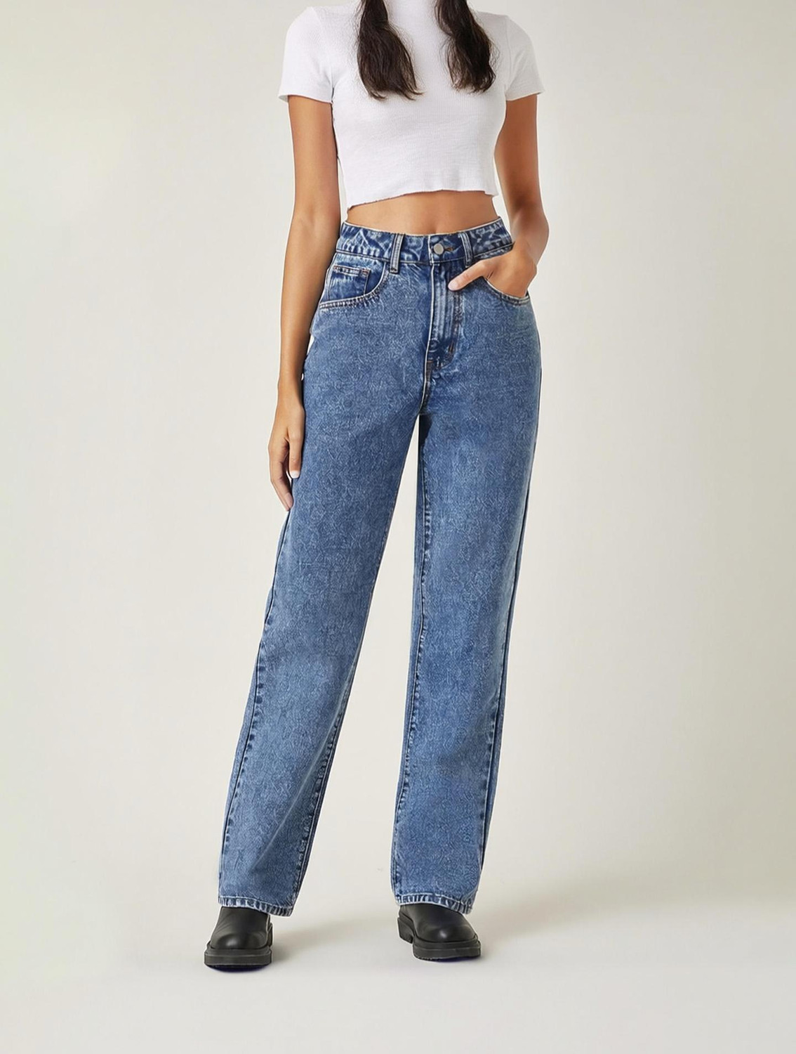 Image of Zuya Women Regular High Rise Blue Jeans