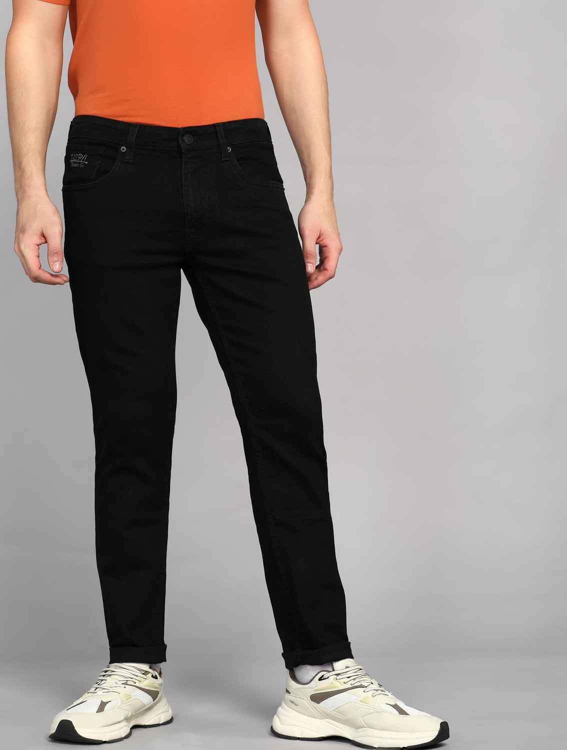 U.S. Polo Assn. Denim Co. Tapered Fit Men Black Jeans
