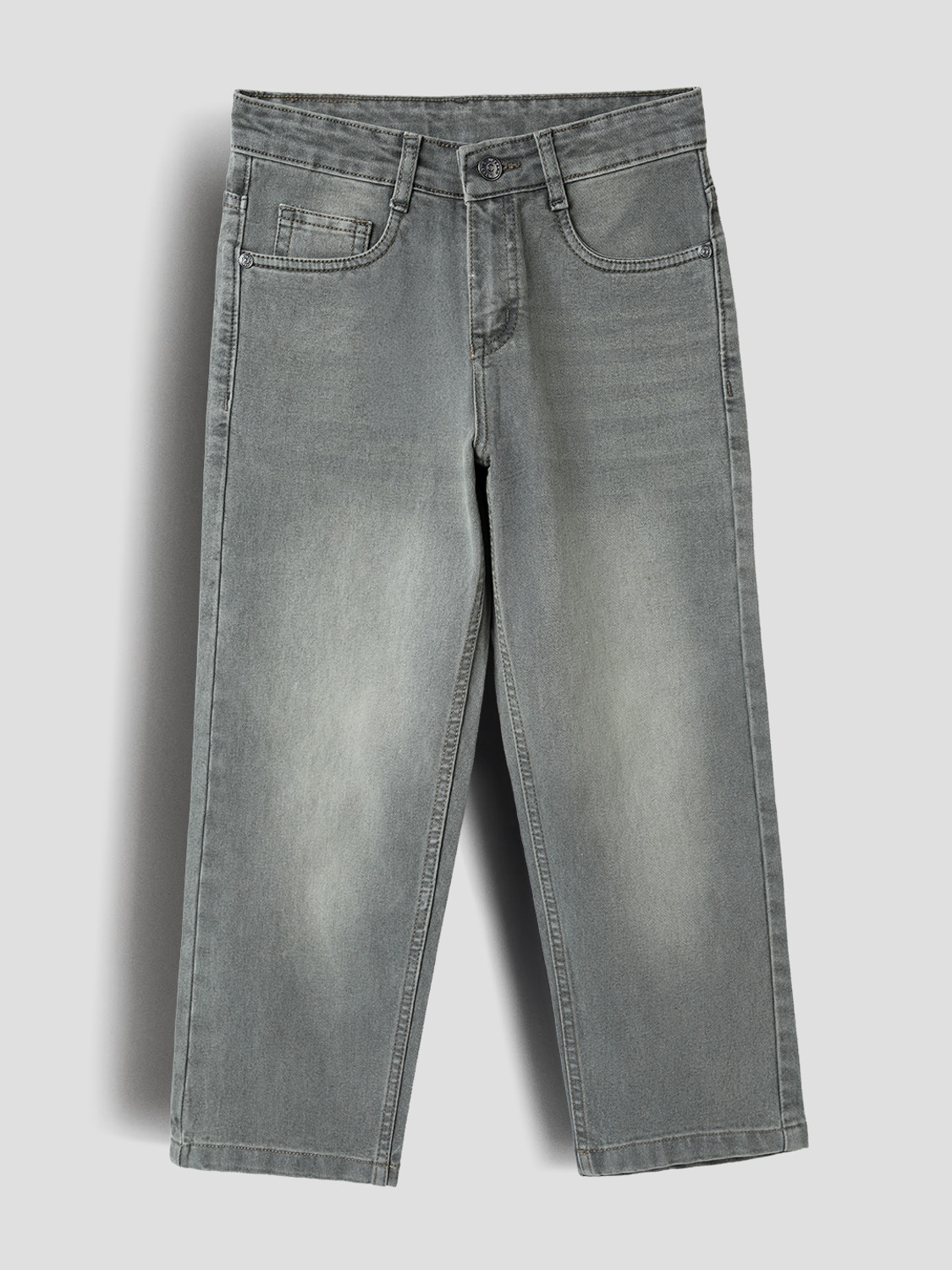 Image of ARTVISION Boys Loose Fit Mid Rise Dark Grey Jeans