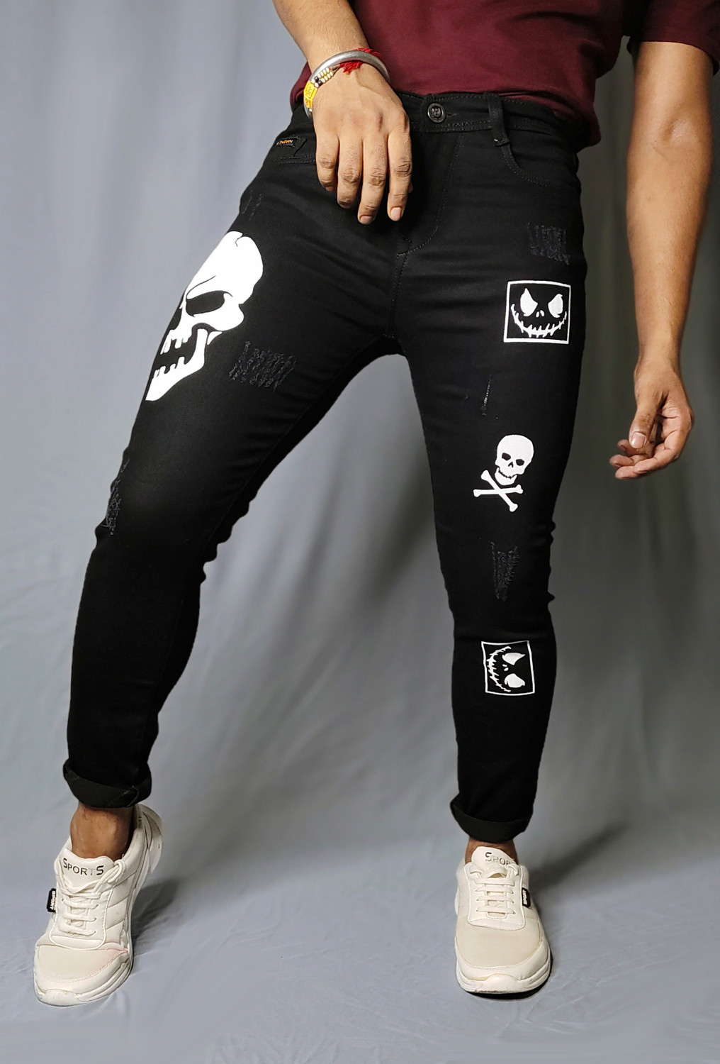 Styzon Boyfriend Men Black Jeans Price History