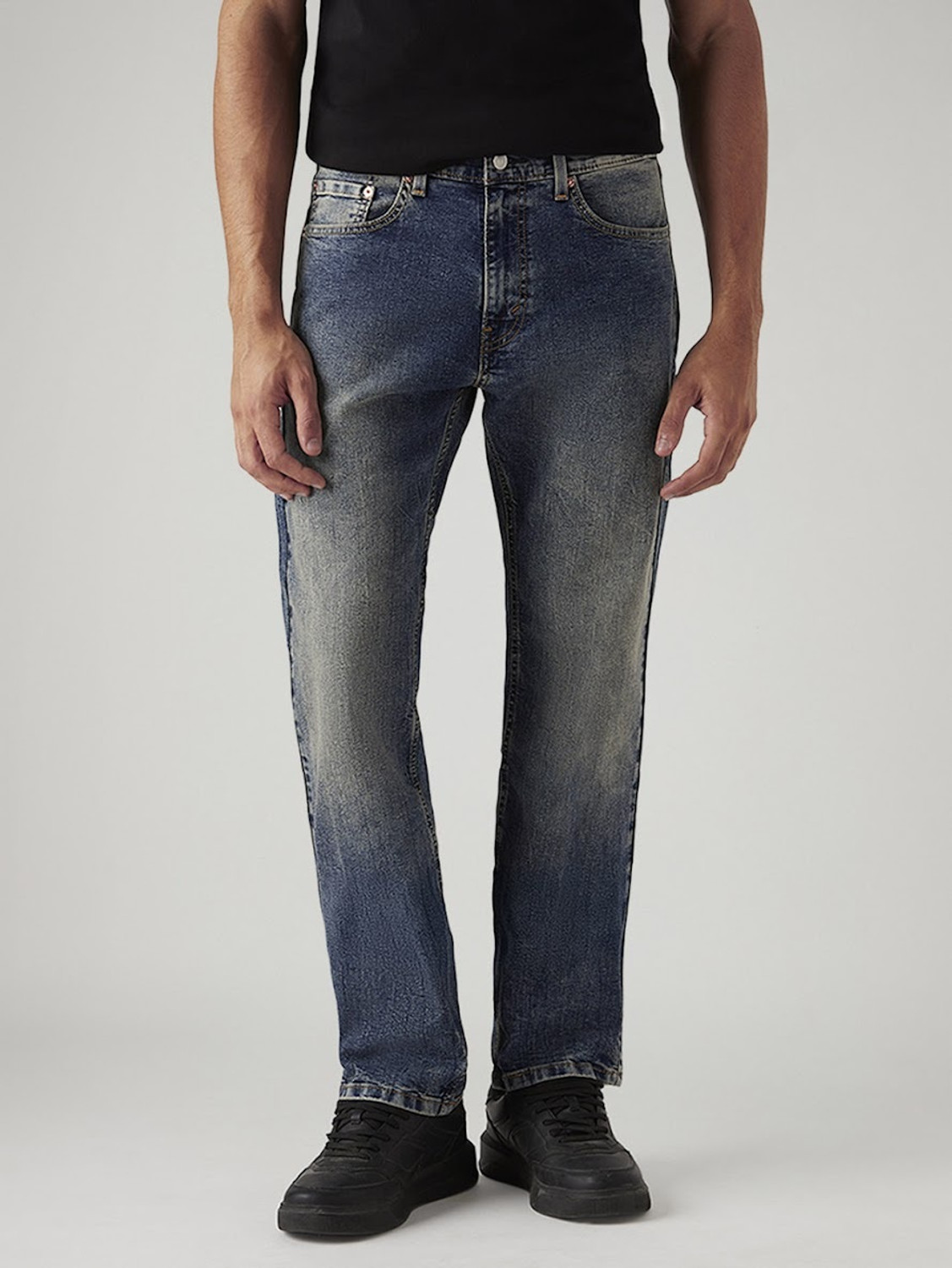 levi s straight fit men blue jeans