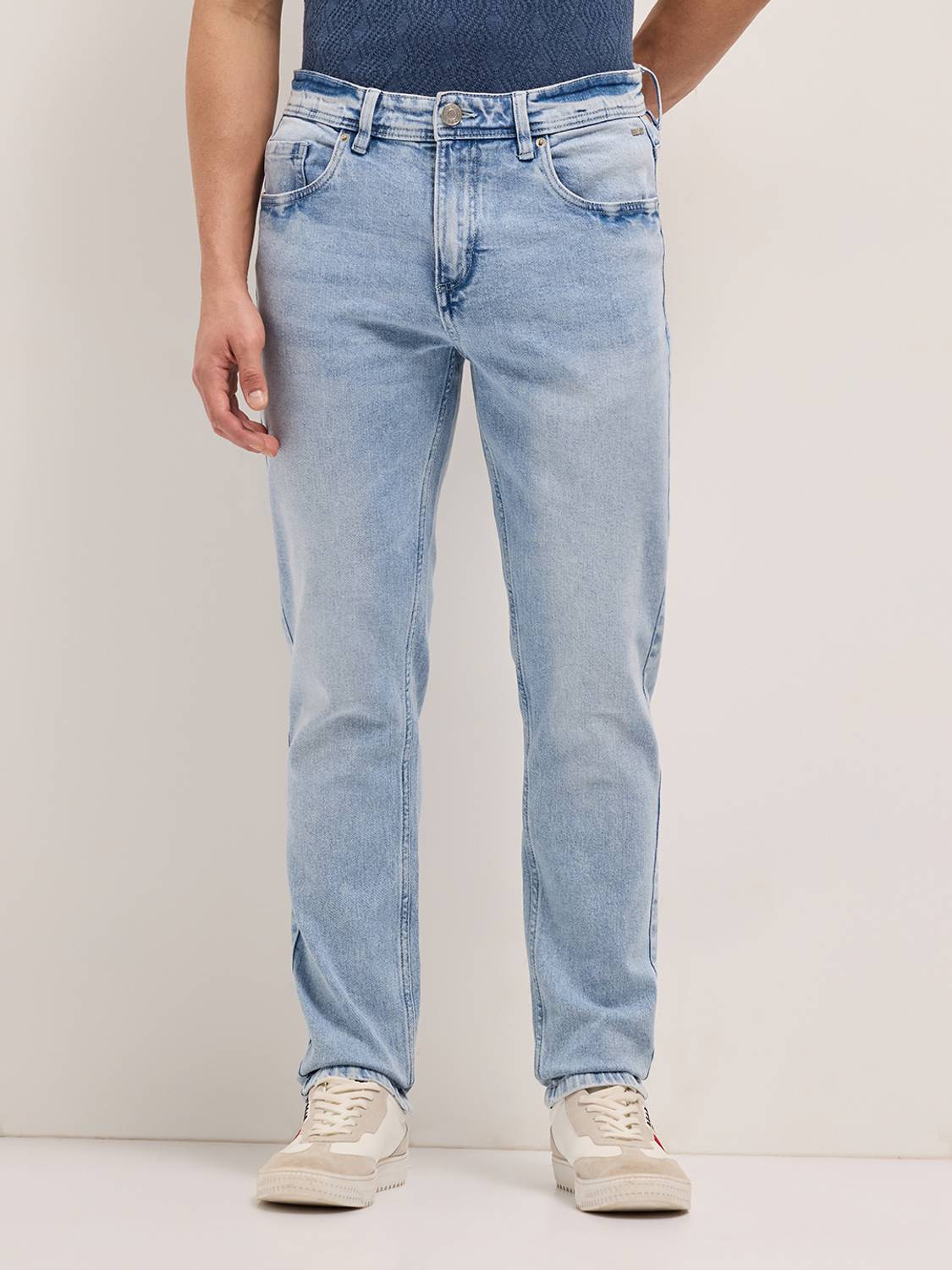 THE BEAR HOUSE Slim Men Light Blue Jeans