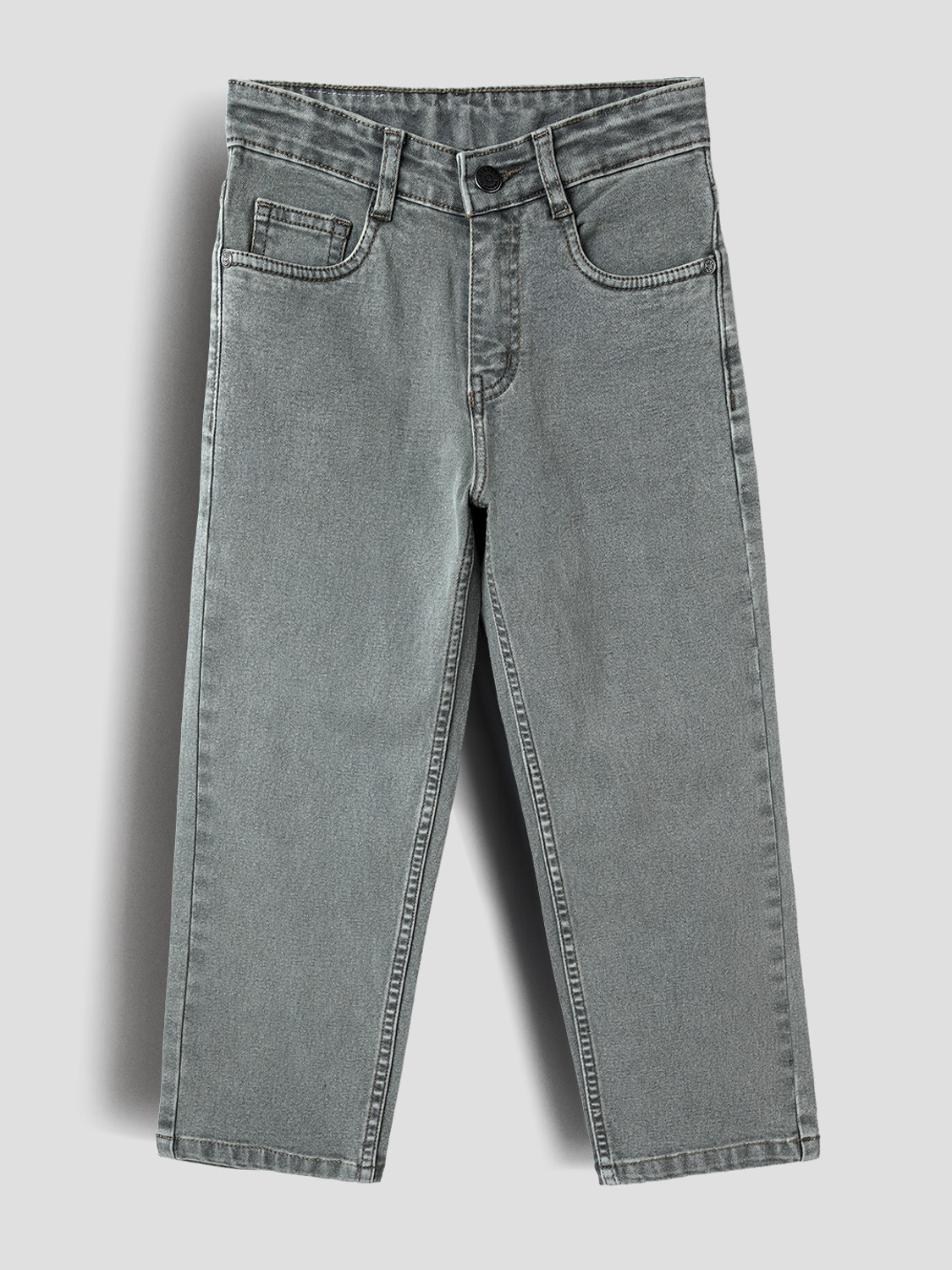Image of ARTVISION Boys Loose Fit Mid Rise Dark Grey Jeans