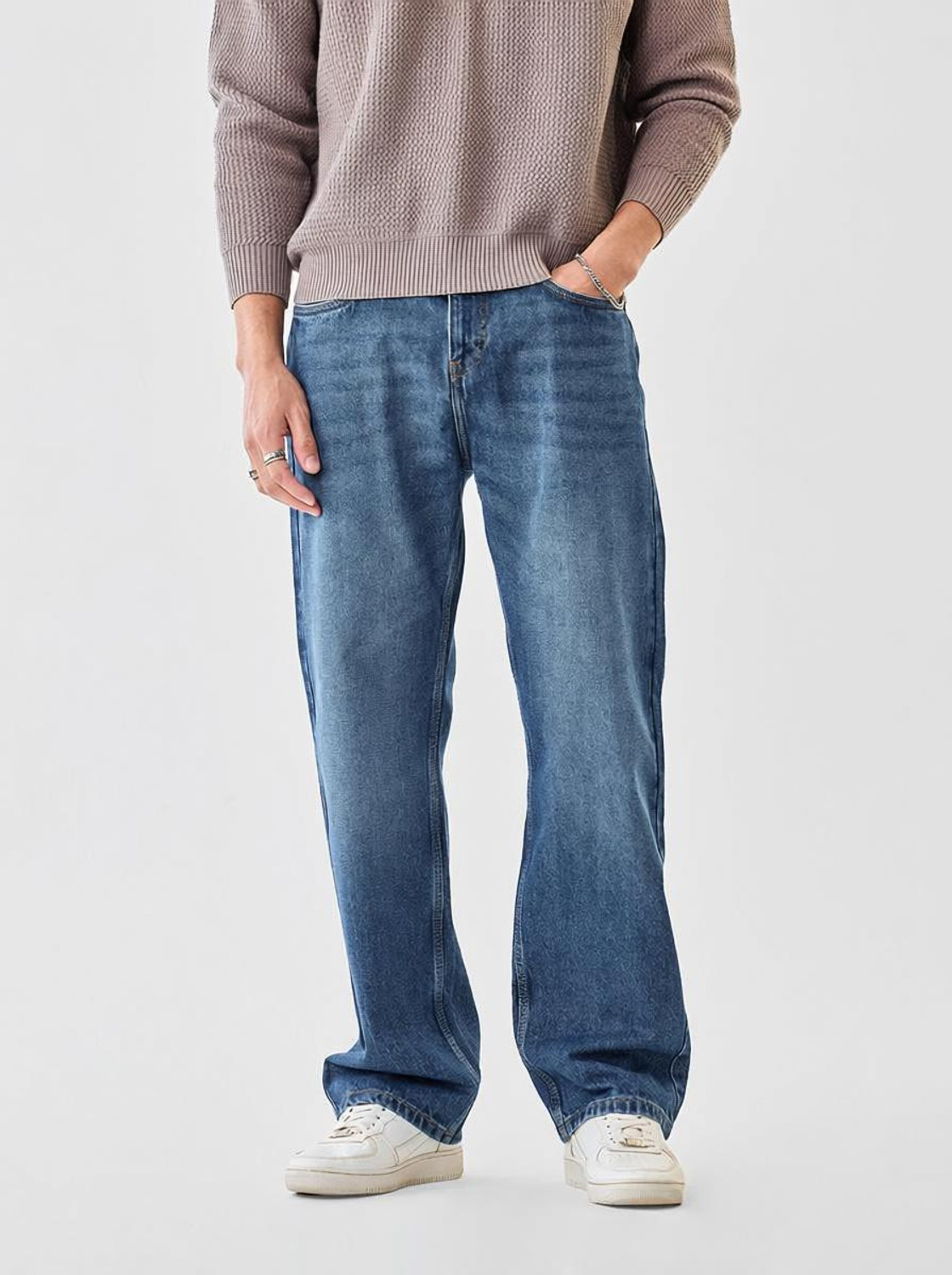 Snitch Straight Fit Men Blue Jeans