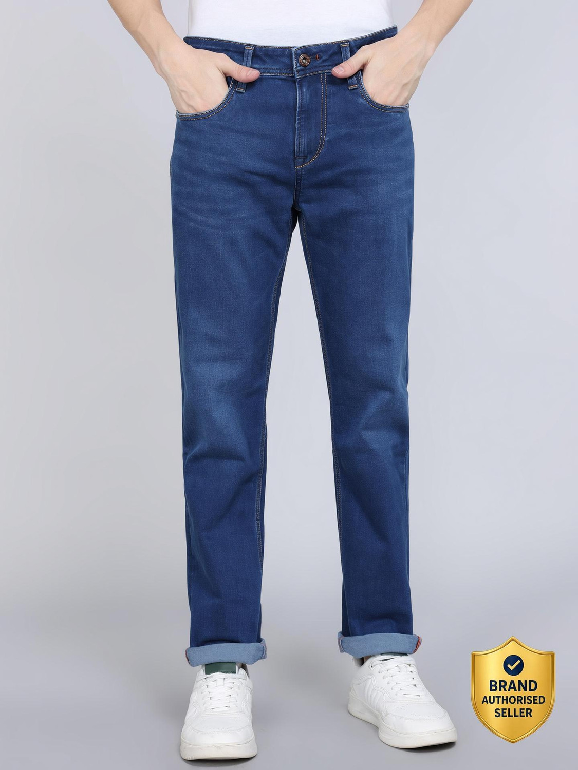 killer slim men dark blue jeans