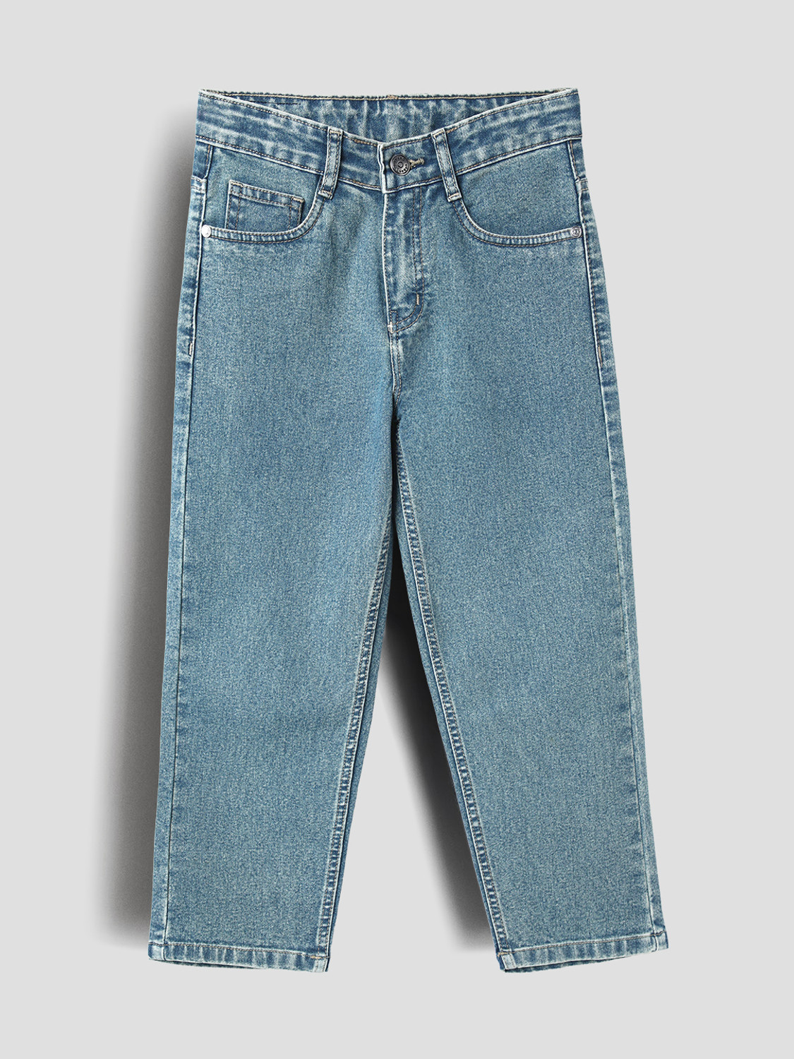 Image of ARTVISION Boys Loose Fit Mid Rise Dark Grey Jeans