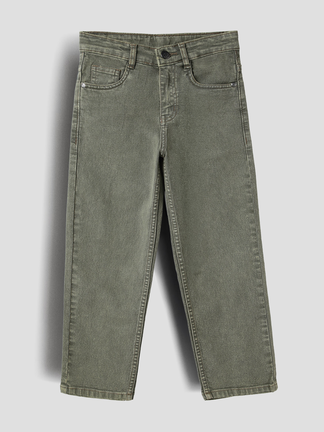Image of ARTVISION Boys Loose Fit Mid Rise Dark Grey Jeans