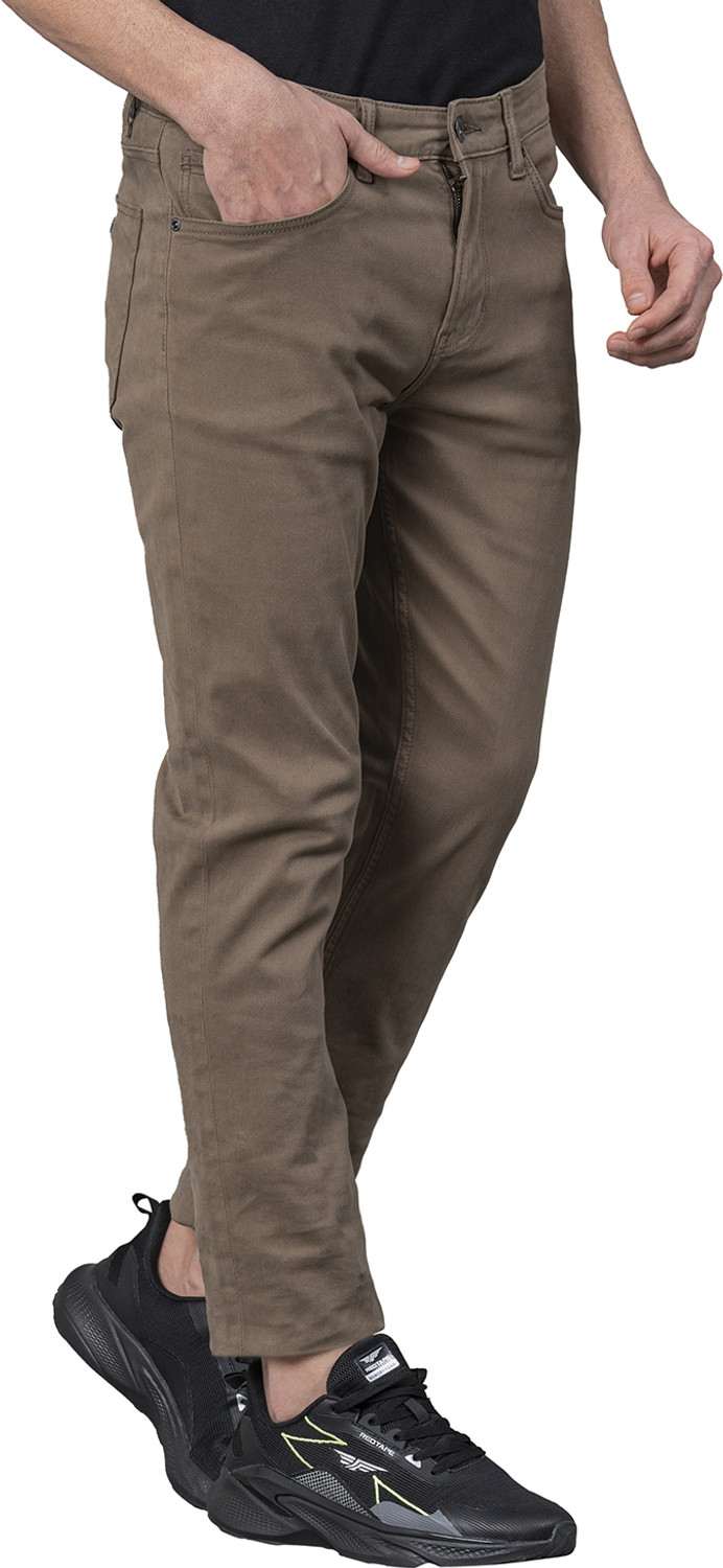 Image of RED TAPE Skinny Men Brown Jeans