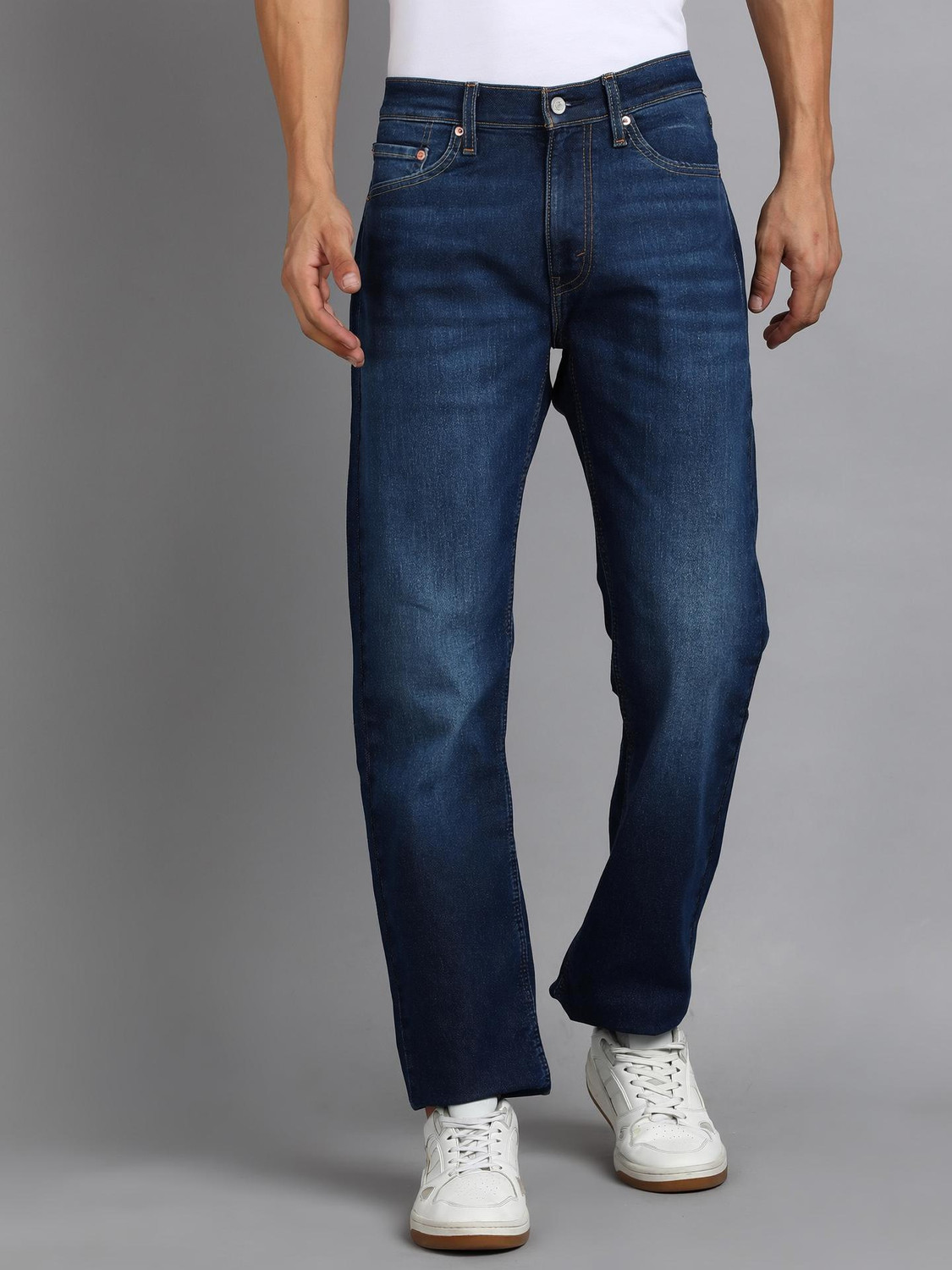 LEVI'S Straight Fit Men Dark Blue Jeans