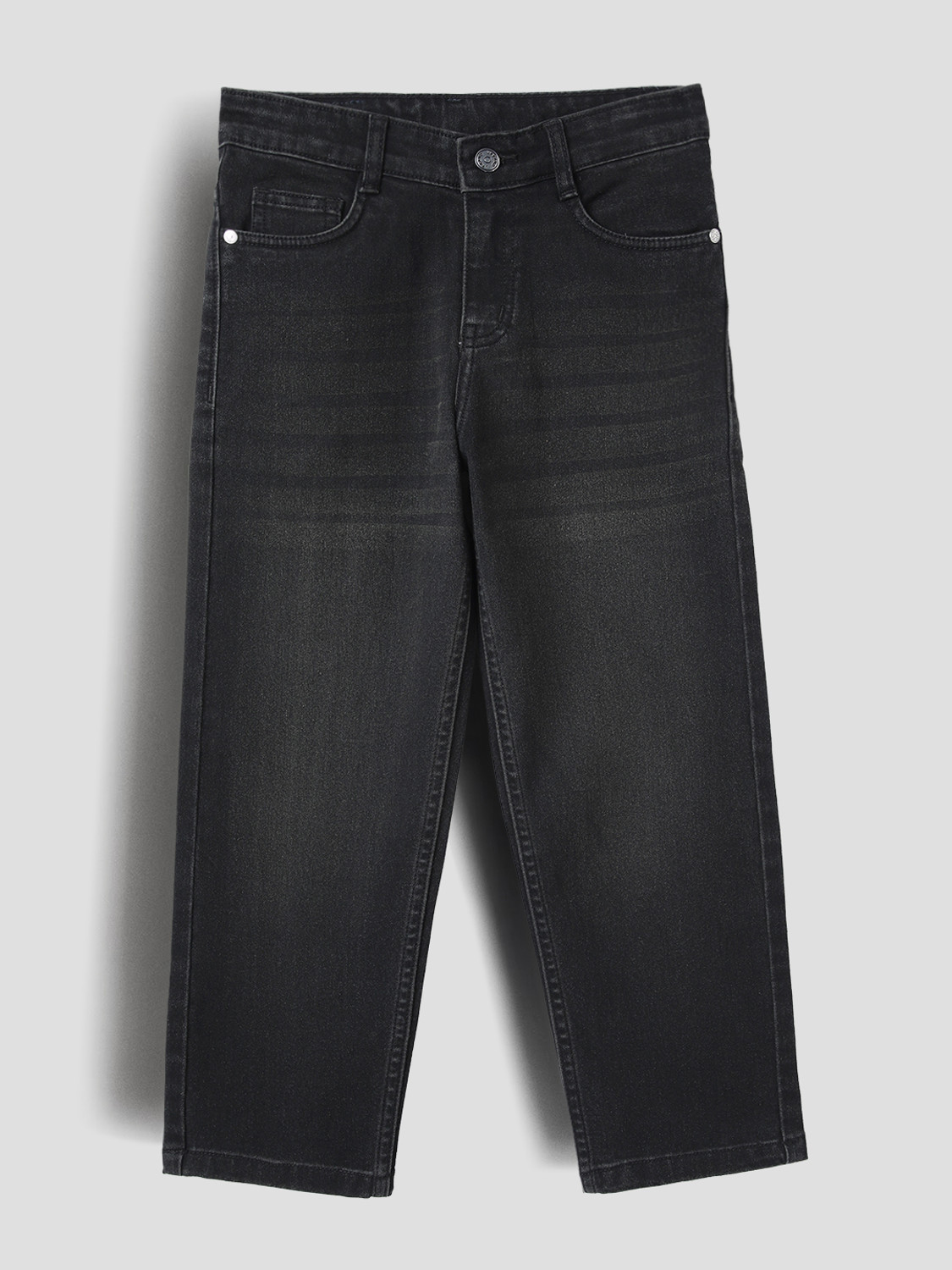 Image of ARTVISION Boys Loose Fit Mid Rise Dark Grey Jeans