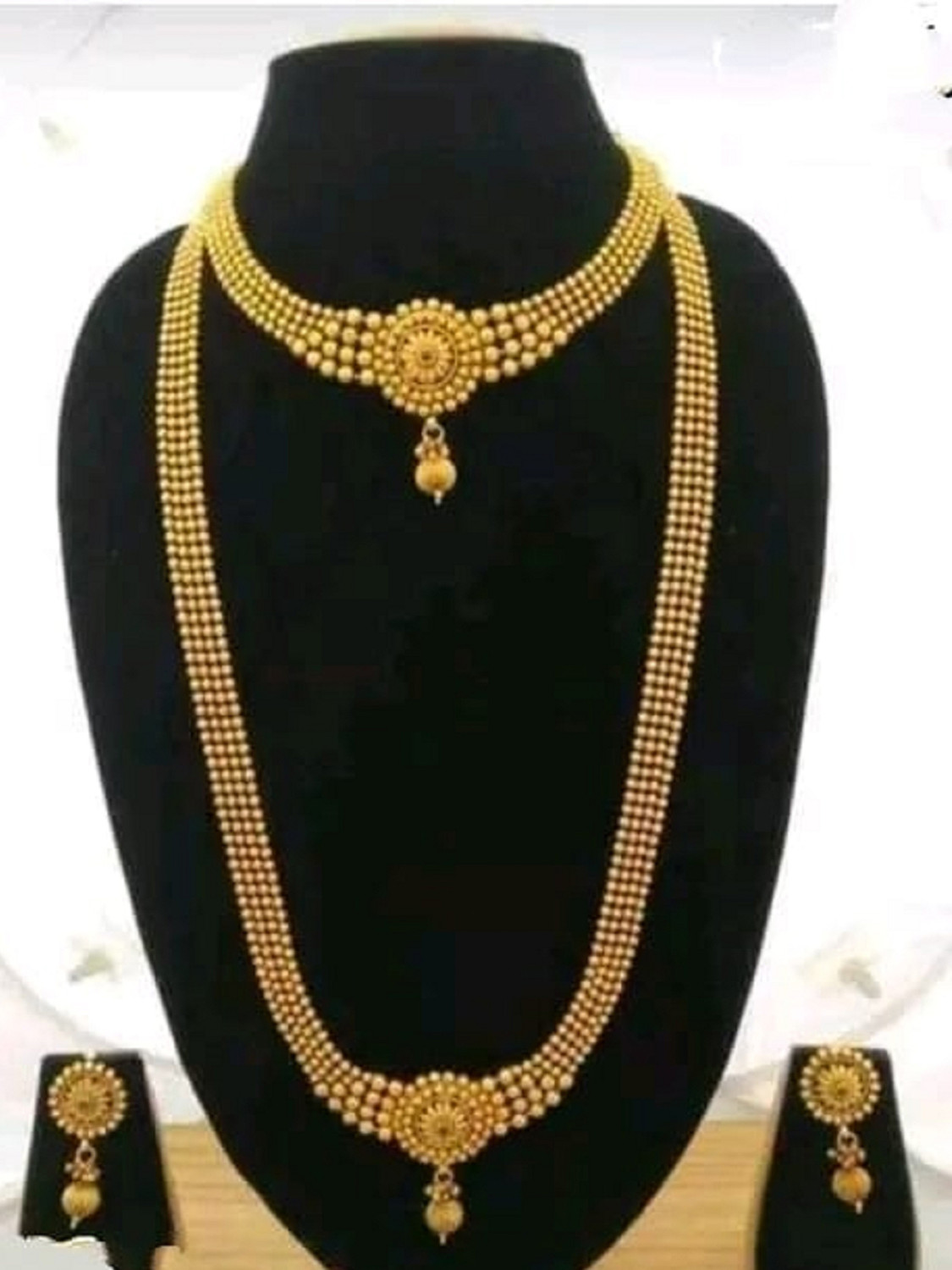 Image of RRSaless Brass Gold-plated Gold Jewel Set (Pack of 2)