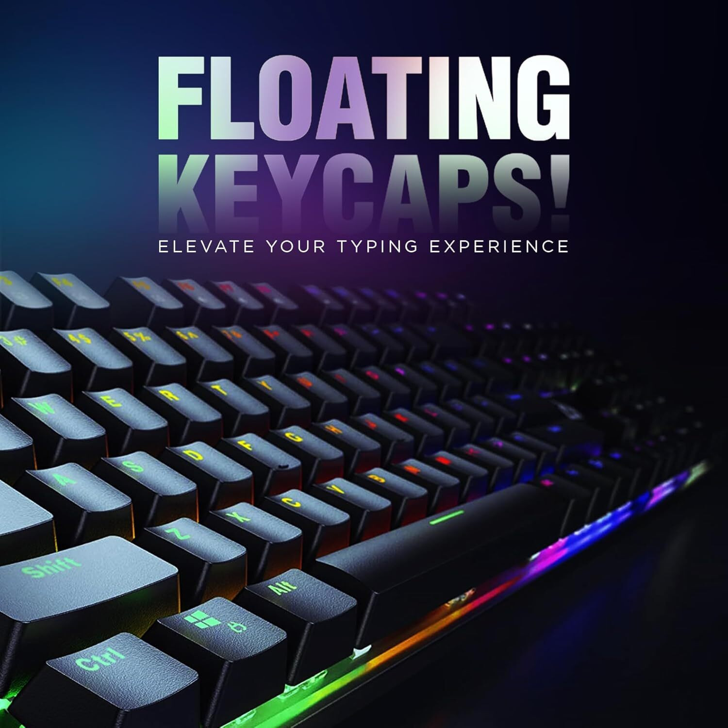 Image of Intex Caliber Wired Mechanical Gaming Keyboard with 50 Million Keystrocks Wired USB Standard Gaming Keyboard Compatible with Desktop, Laptop, Mac (Black)