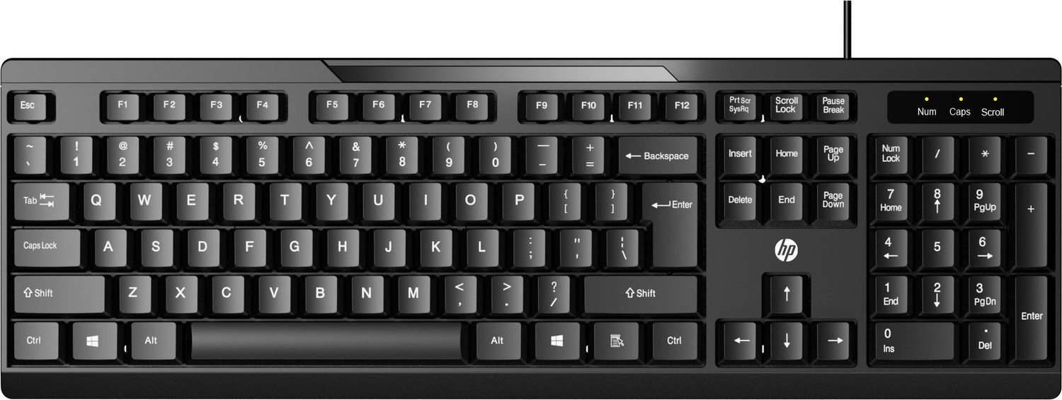 HP AB3C9AA Wired USB Keyboard – Multi‑Device for PC Laptop Mac