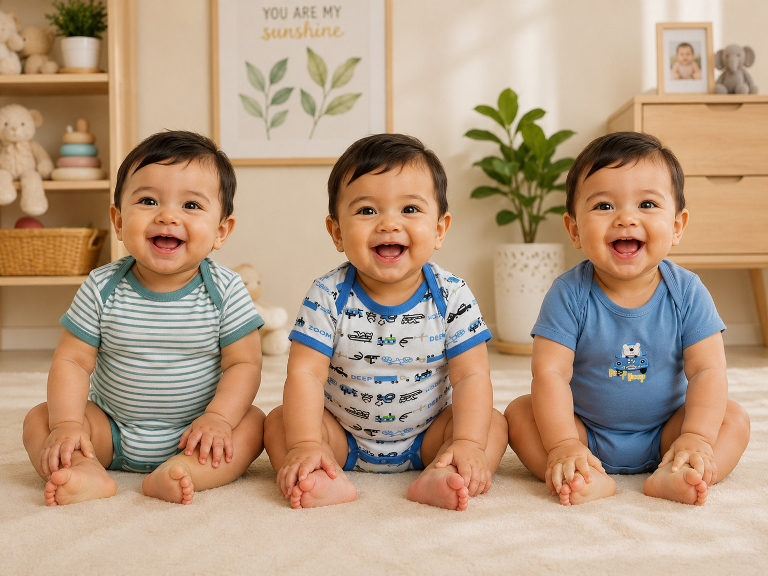 Image of noorclothing Romper For Baby Boys & Baby Girls Casual Printed Cotton Blend (Yellow, Pack of 1)