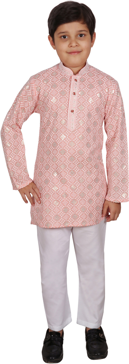Image of PRO ETHIC Boys Casual, Festive & Party, Wedding Kurta and Churidar Set (Green Pack of 1)