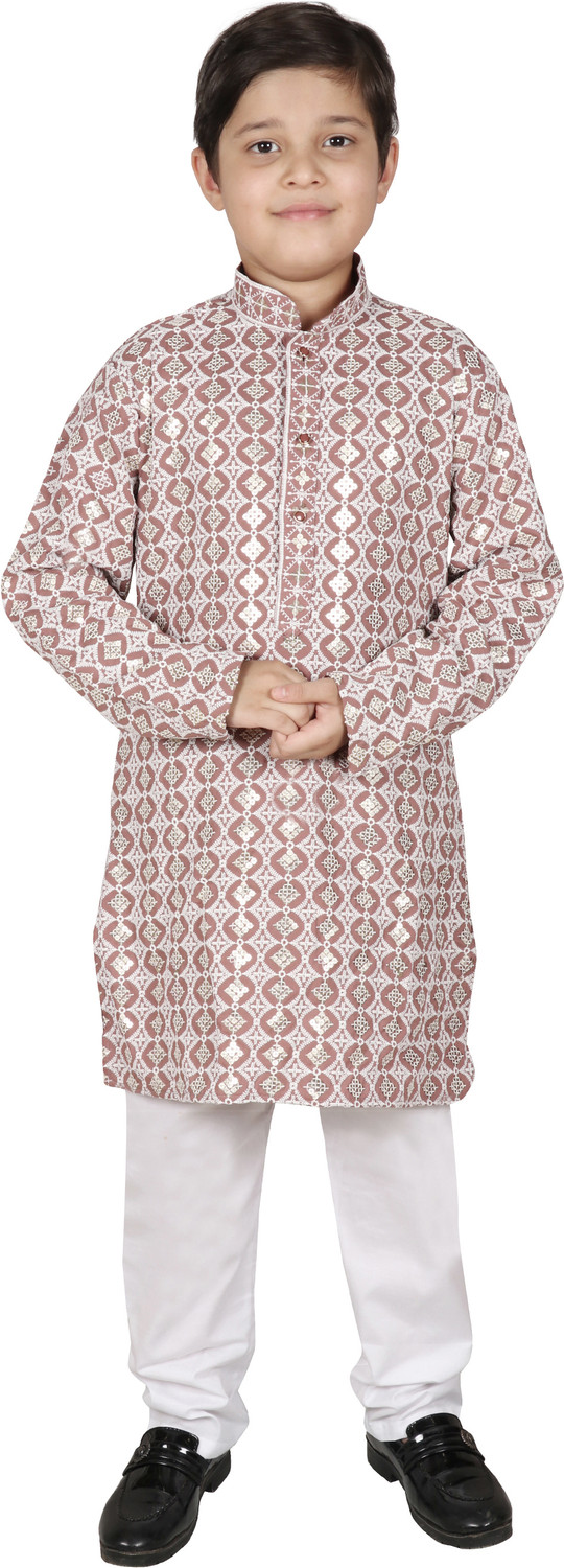 Image of PRO ETHIC Boys Casual, Festive & Party, Wedding Kurta and Churidar Set (Green Pack of 1)