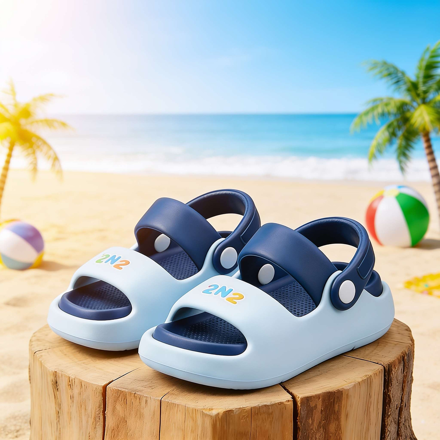 Image of Action Plus Motu Patlu Slip-on Clogs For Boys & Girls (Blue , 6-7 Years)