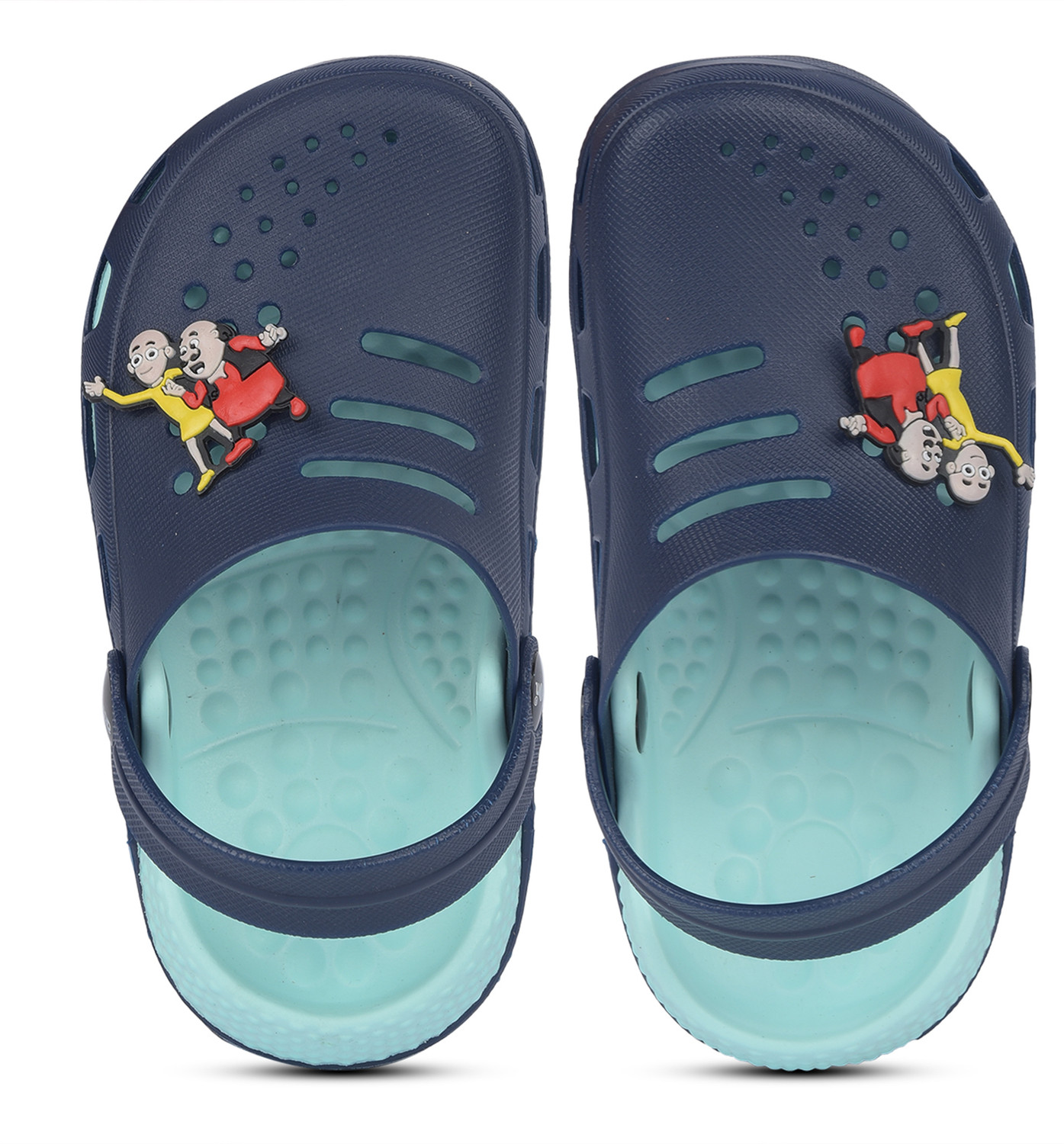 Image of Action Plus Motu Patlu Slip-on Clogs For Boys & Girls (Blue , 6-7 Years)
