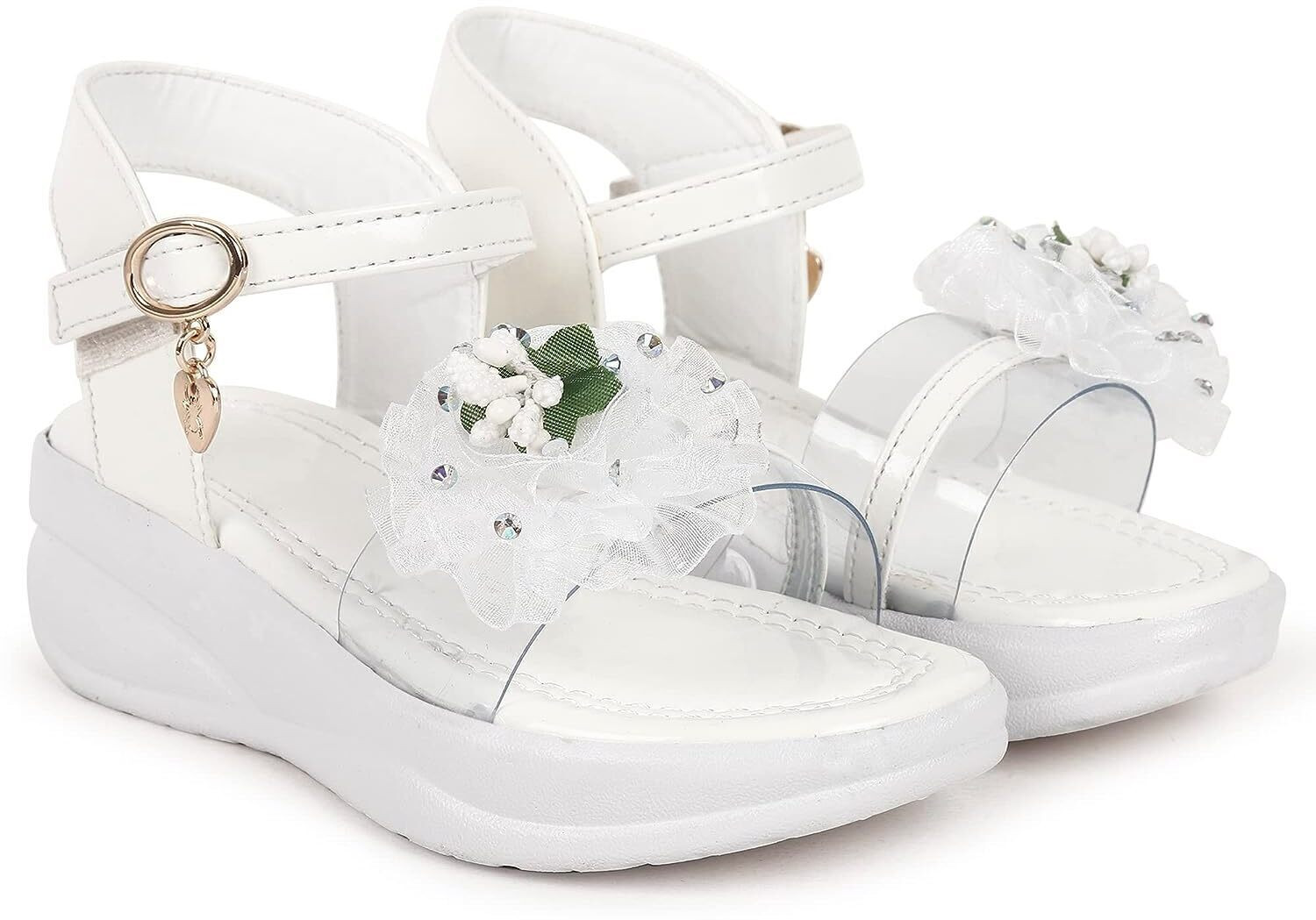 Image of Well Wear Velcro Strappy Sandals For Girls (Black , 3-3.5 Years)