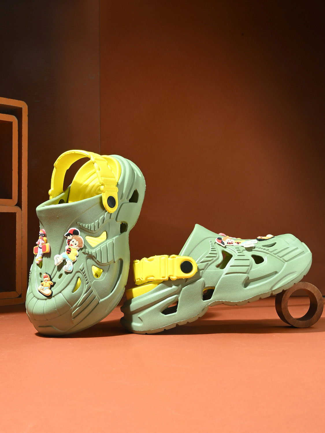 Image of Action Plus Motu Patlu Slip-on Clogs For Boys & Girls (Blue , 6-7 Years)