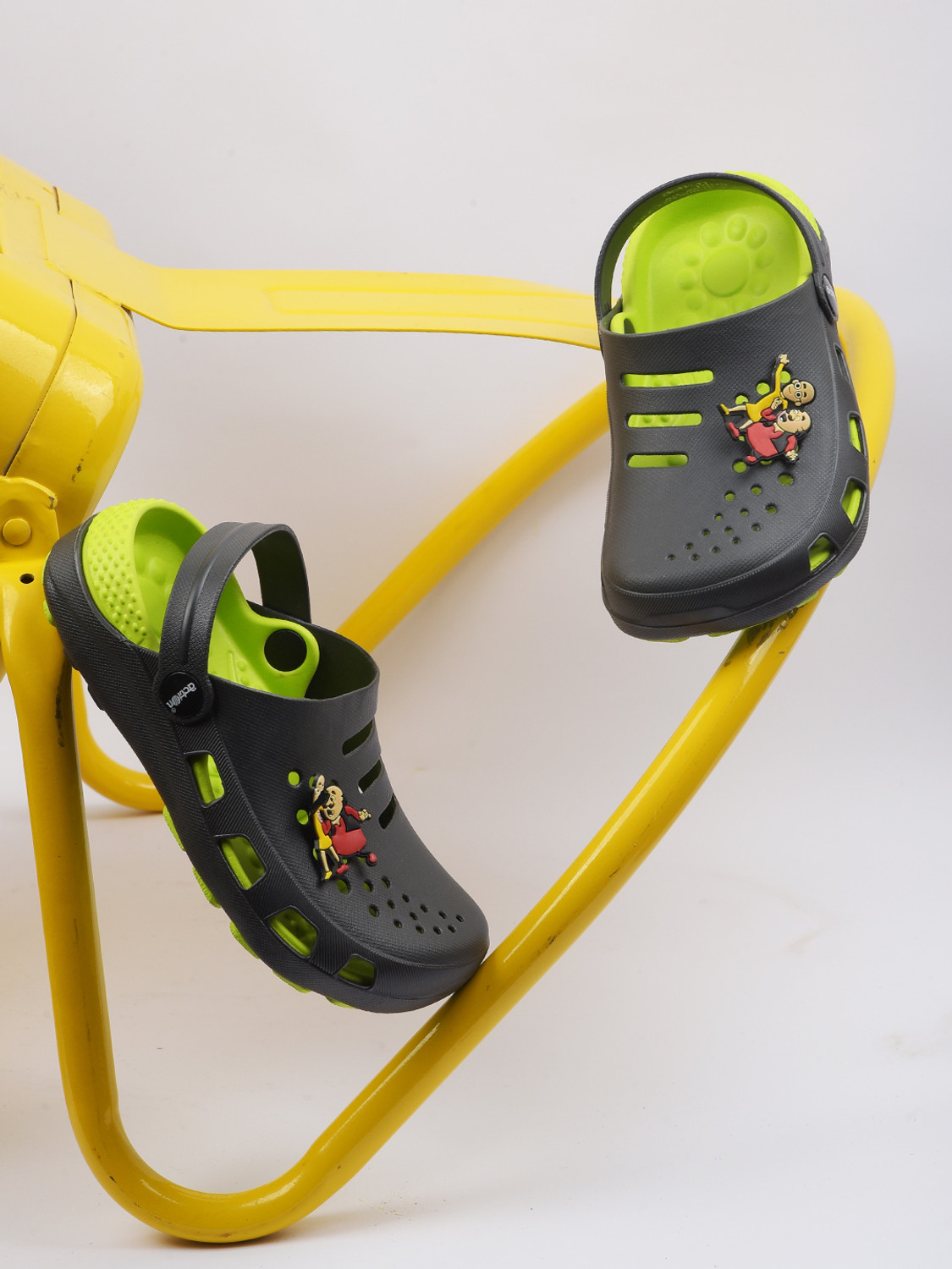 Image of Action Plus Motu Patlu Slip-on Clogs For Boys & Girls (Blue , 6-7 Years)