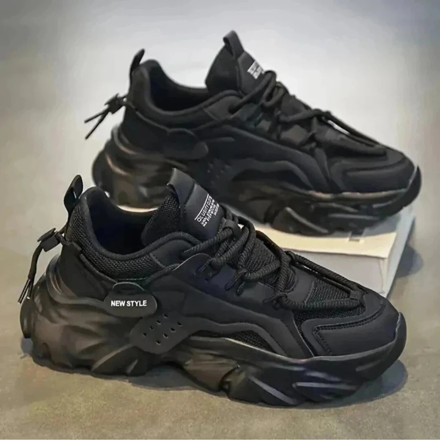 Image of K' Footlance Lace Running Shoes For Girls (Black, 10-11 Years)