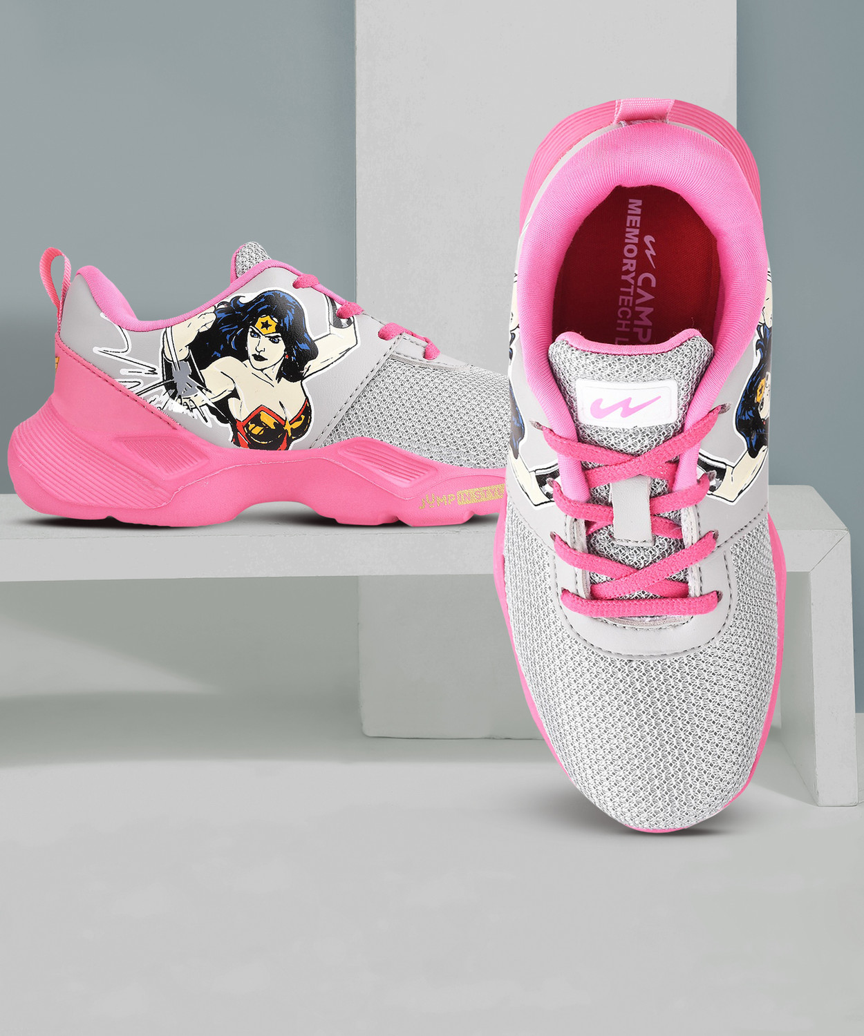 Image of K' Footlance Lace Running Shoes For Girls (Black, 10-11 Years)