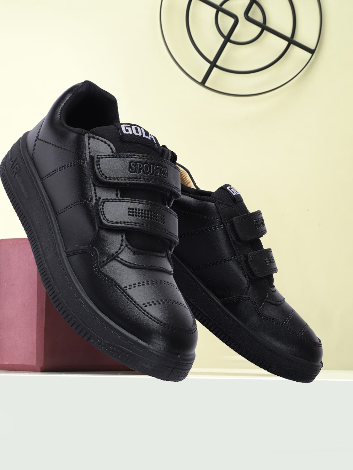 Stylish black shoes for school new arrivals