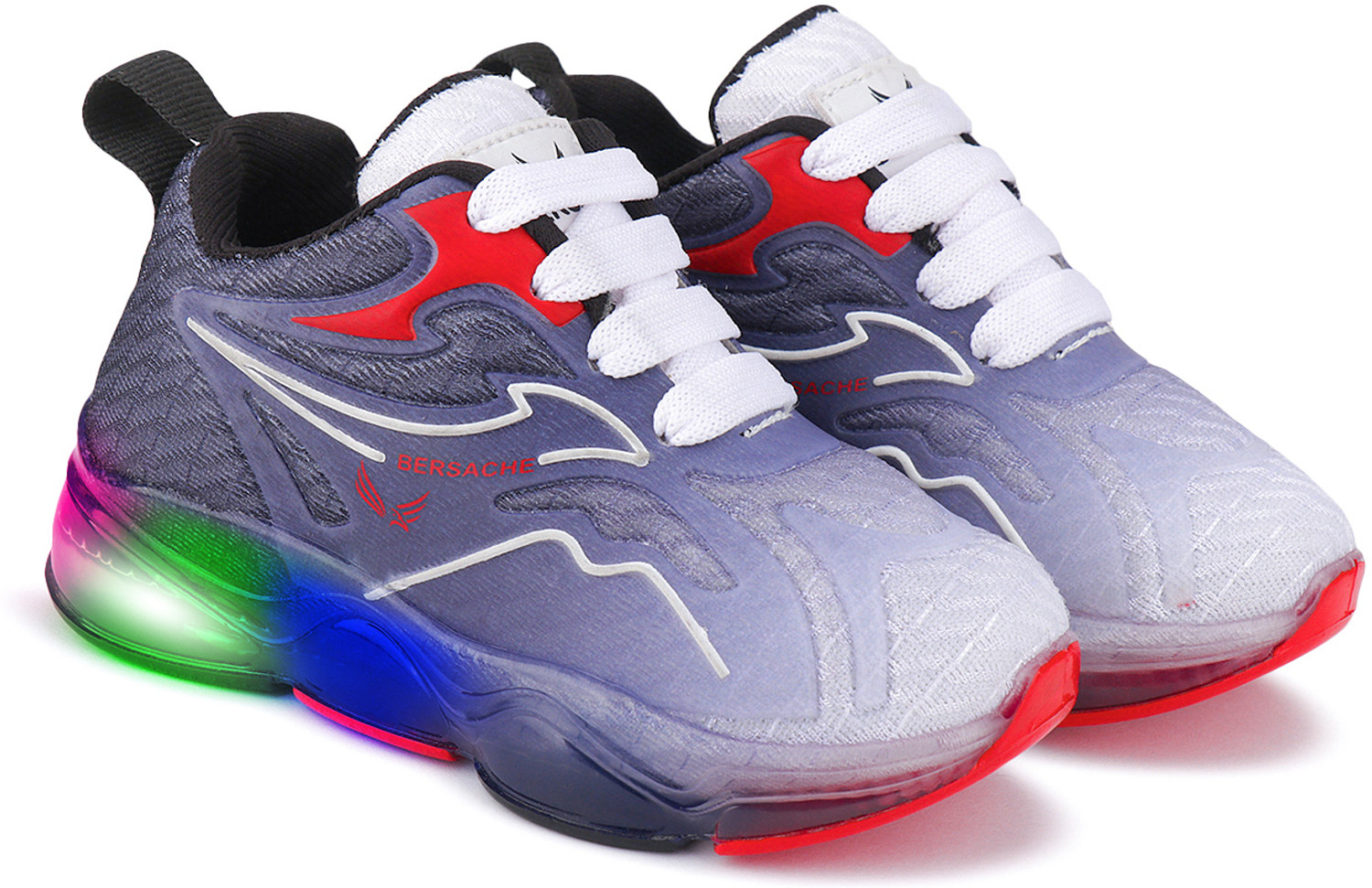 Image of BERSACHE Lace LED Shoes For Boys & Girls (Multicolor, 21-24 Months)