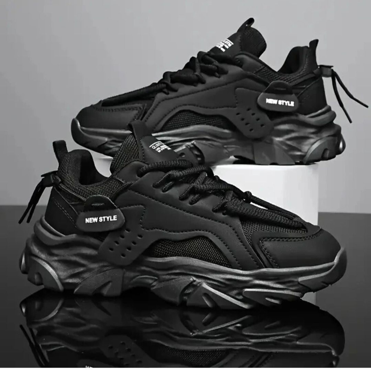 Image of K' Footlance Lace Running Shoes For Girls (Black, 10-11 Years)