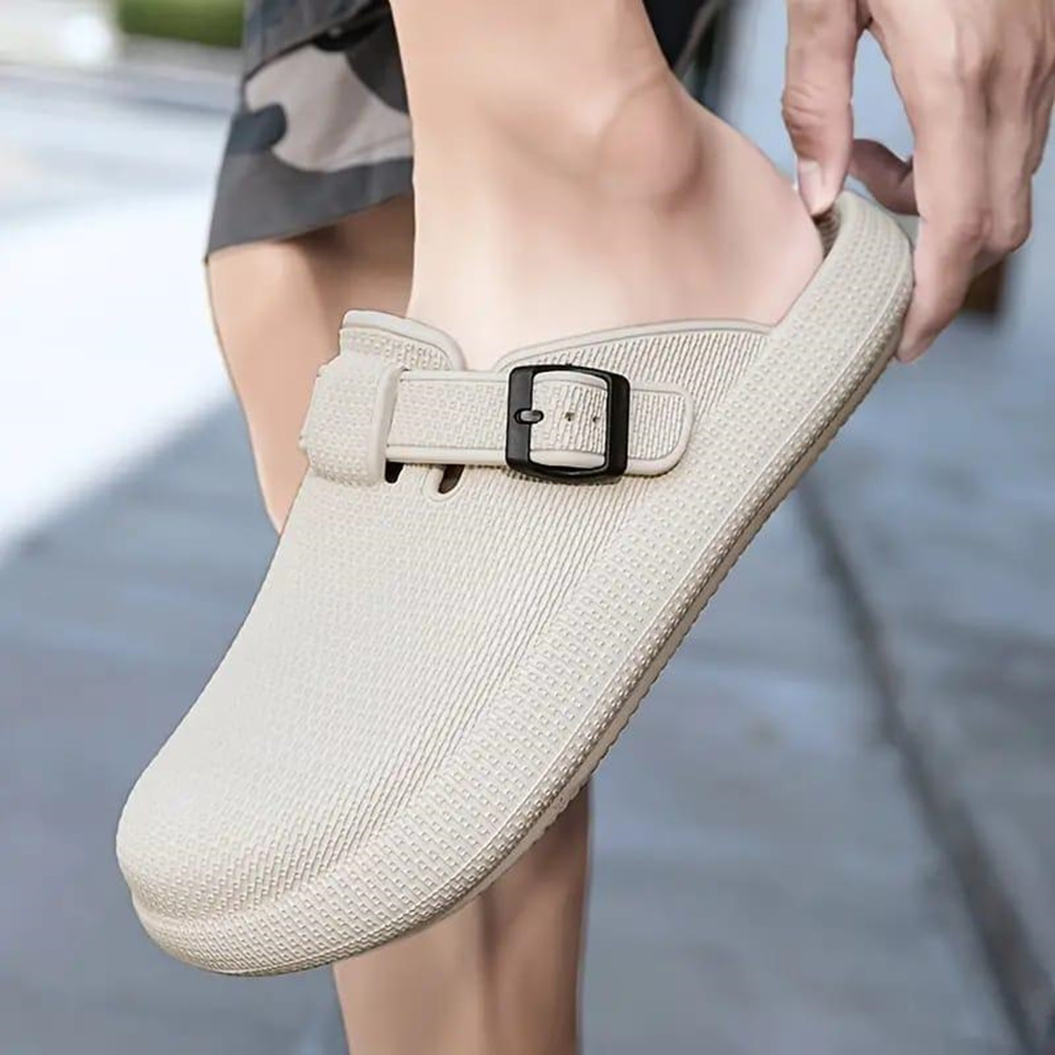 Image of Deals4you Boys & Girls Slip On Slipper Flip Flop (Beige , 16 Years+)
