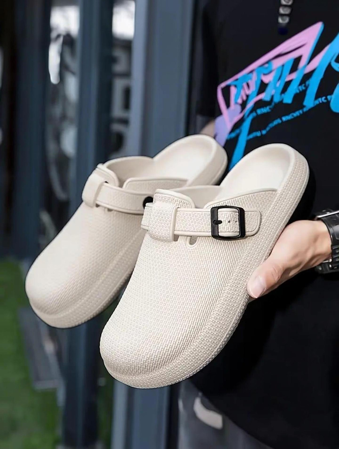 Image of Deals4you Boys & Girls Slip On Slipper Flip Flop (Beige , 16 Years+)
