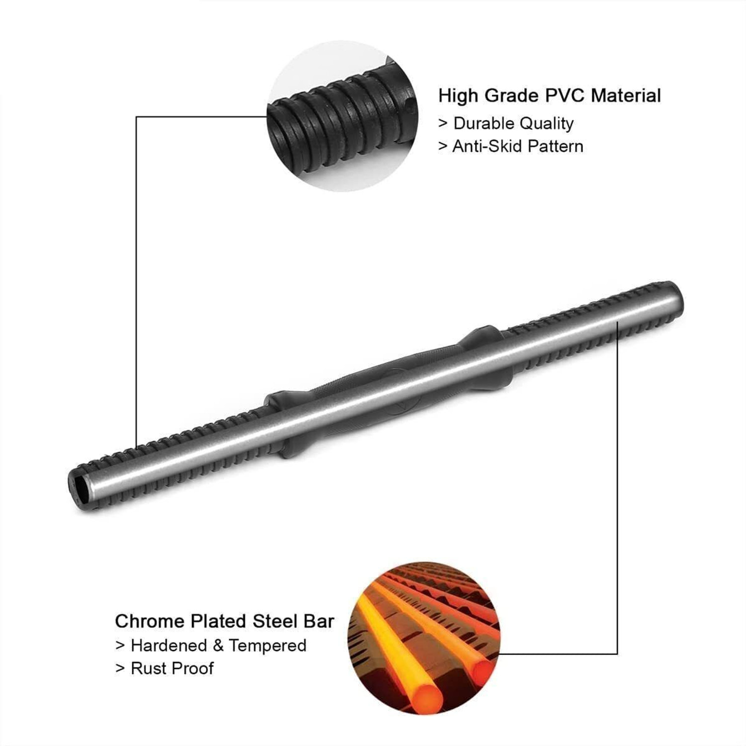 Image of TUCKER FITNESS 0.1 kg 30KG Adjustable Weight Plate Combo with DB Rod Pair, 3FT Bar & Accessories Home Gym Combo