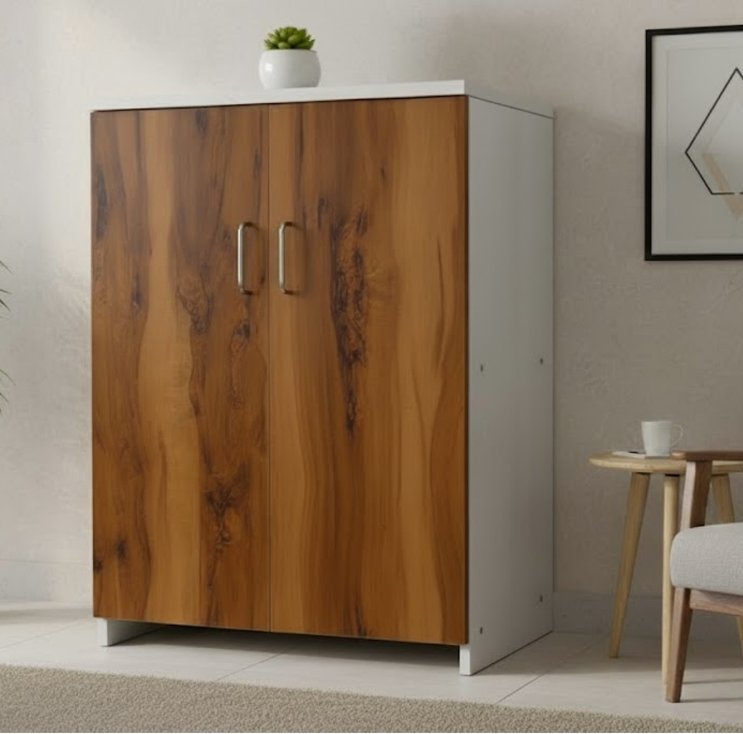 Image of TUNEHOME Metal Kitchen Cabinet (Finish Color - SILVER, DIY(Do-It-Yourself))