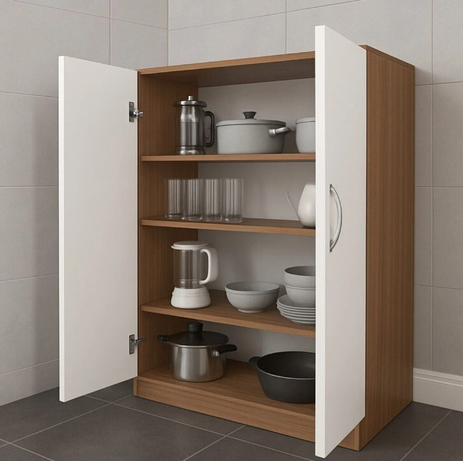 Image of RK Modular Furniture Engineered Wood Kitchen Cabinet (Finish Color - brown, Pre-assembled)