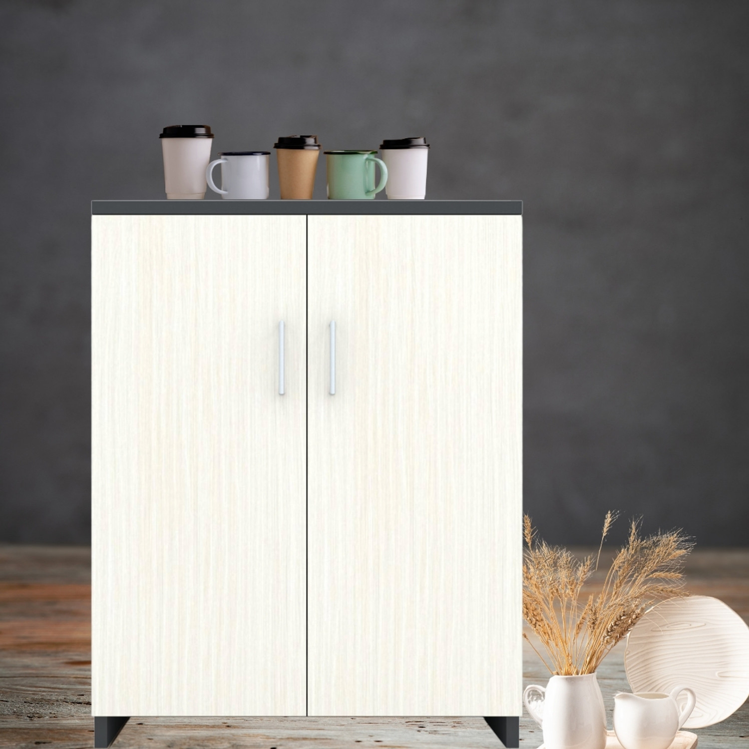 Image of TUNEHOME Metal Kitchen Cabinet (Finish Color - SILVER, DIY(Do-It-Yourself))