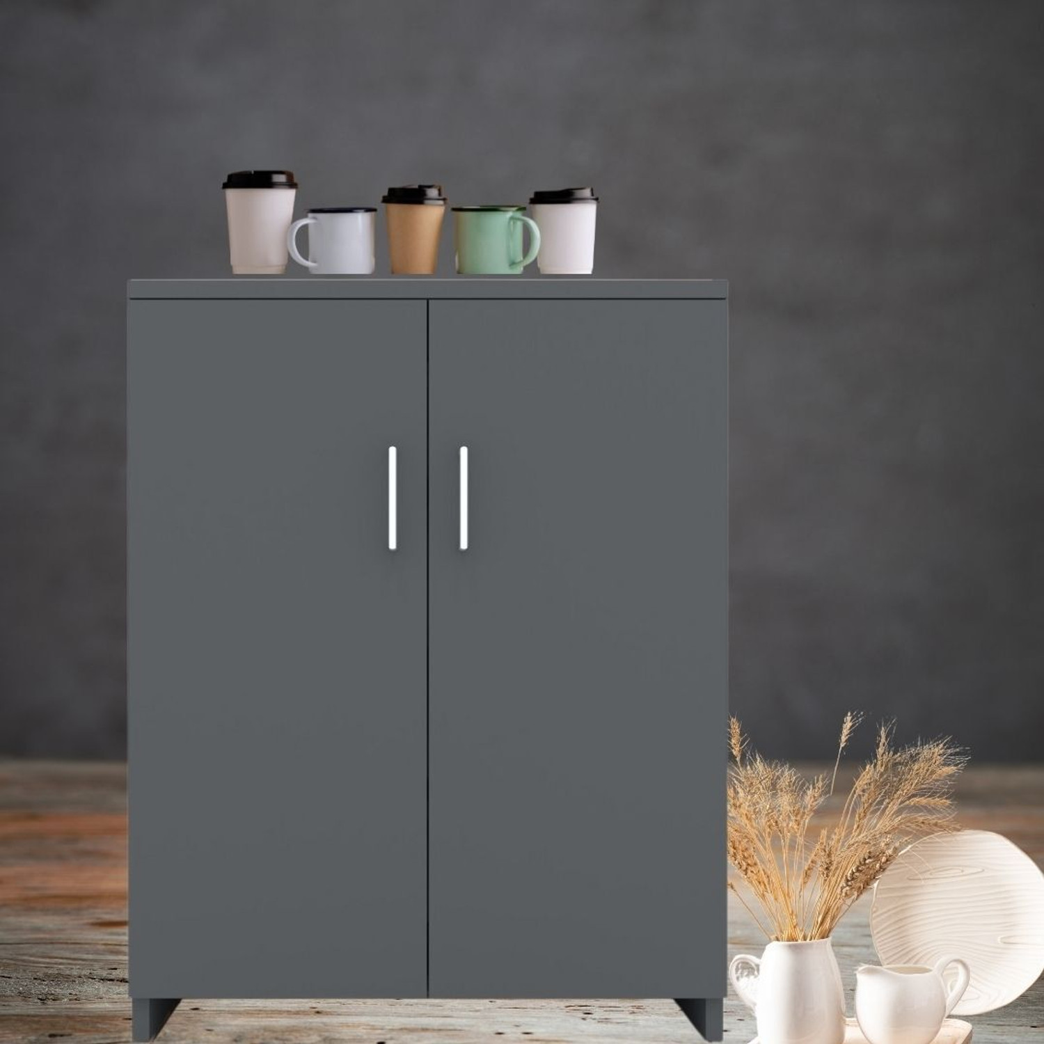 Image of RK Modular Furniture Engineered Wood Kitchen Cabinet (Finish Color - brown, Pre-assembled)